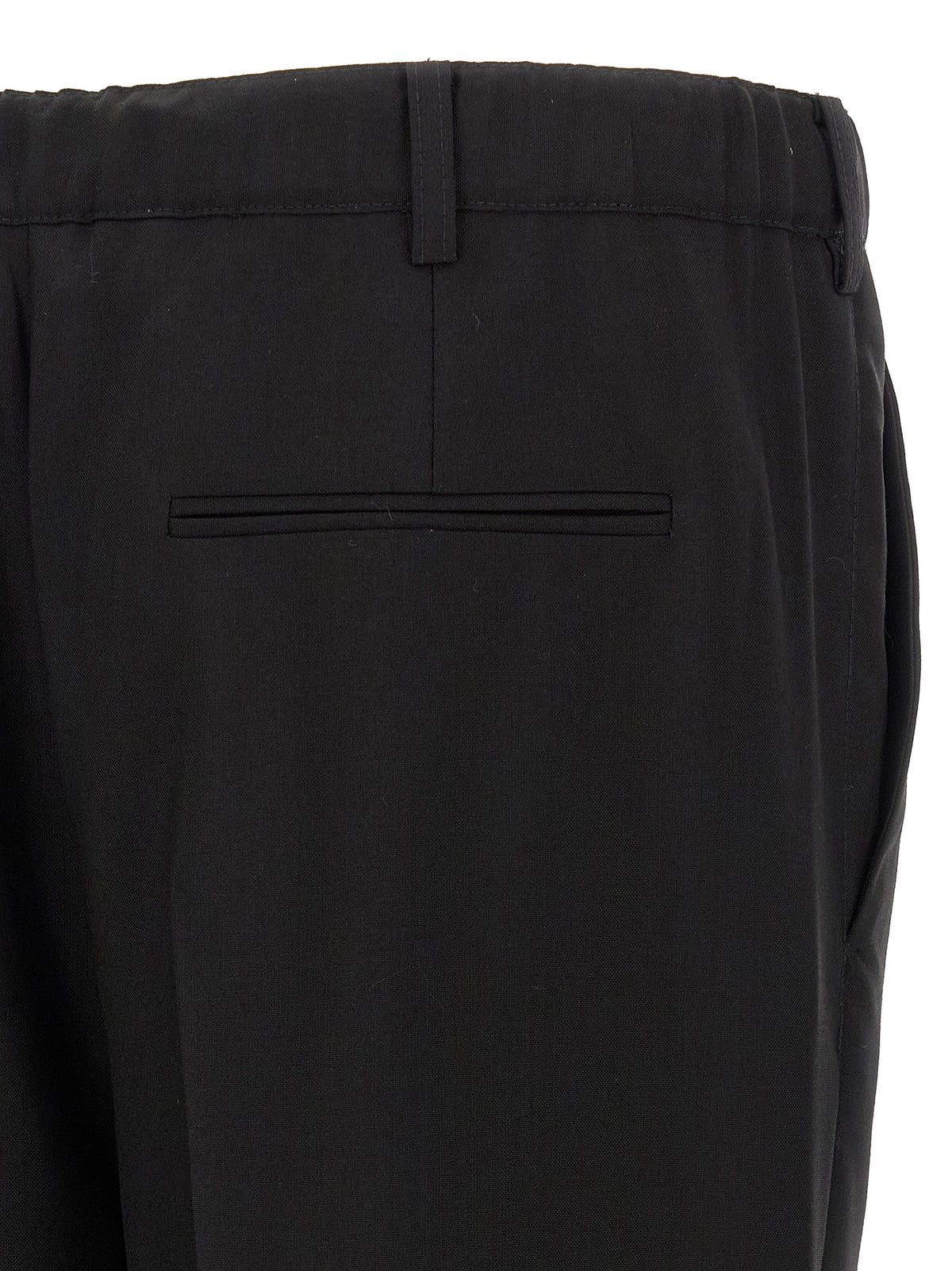Marni Marni Men's Wide High Rise Virgin Wool Trousers - Black