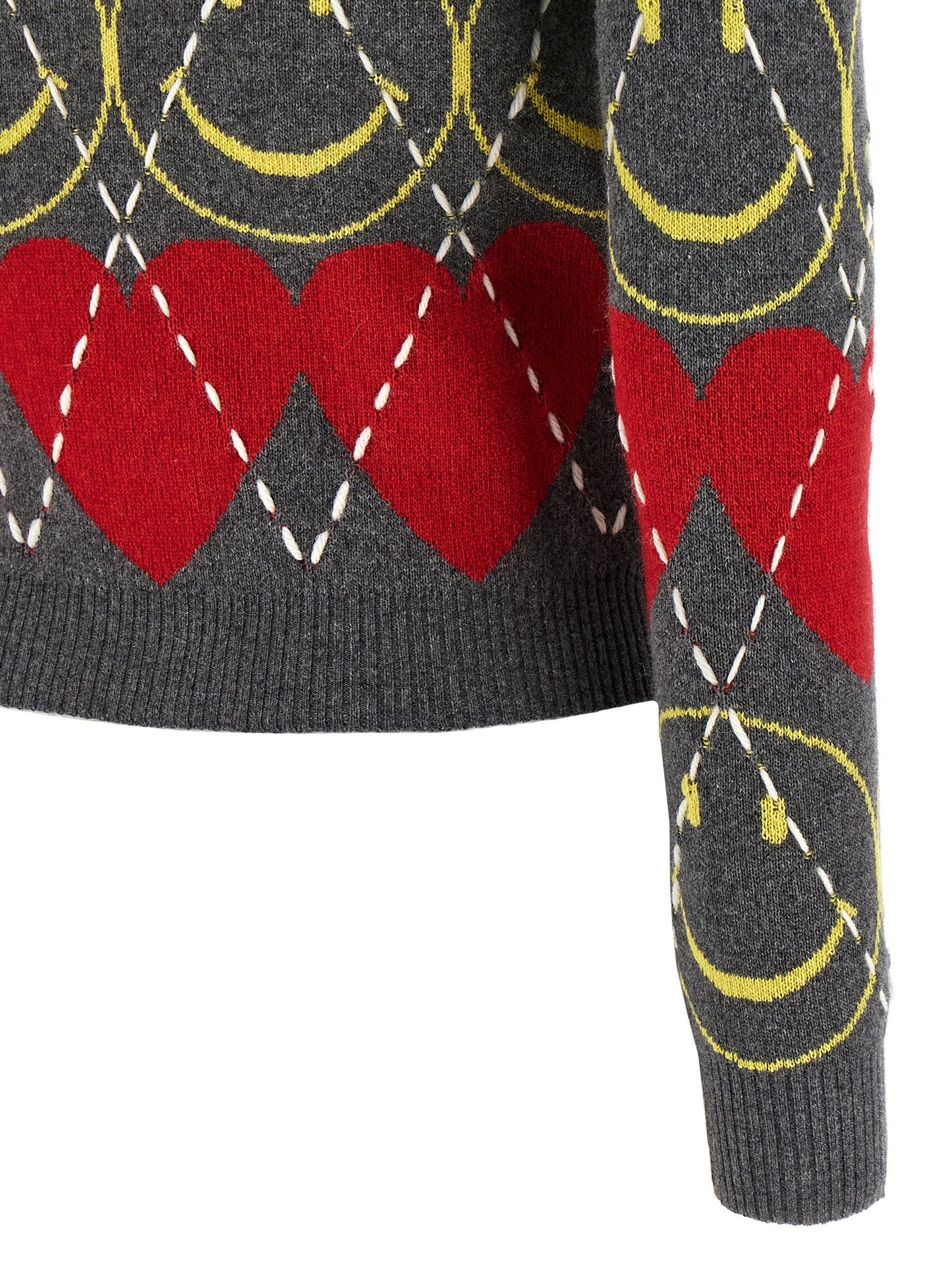 Cardigan by Moschino for women in cashmere viscose multicolor showcases a captivating silhouette, artfully detailed with a captivating and for a truly sophisticated captivating look.