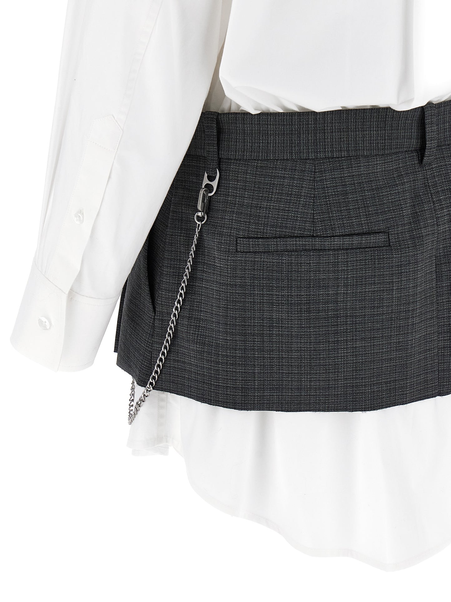 Dress by Alexander Wang for women in wool cotton multicolor features an eye catching silhouette with a sophisticated , elegant , and a refined short mini for a eye catching aesthetic.