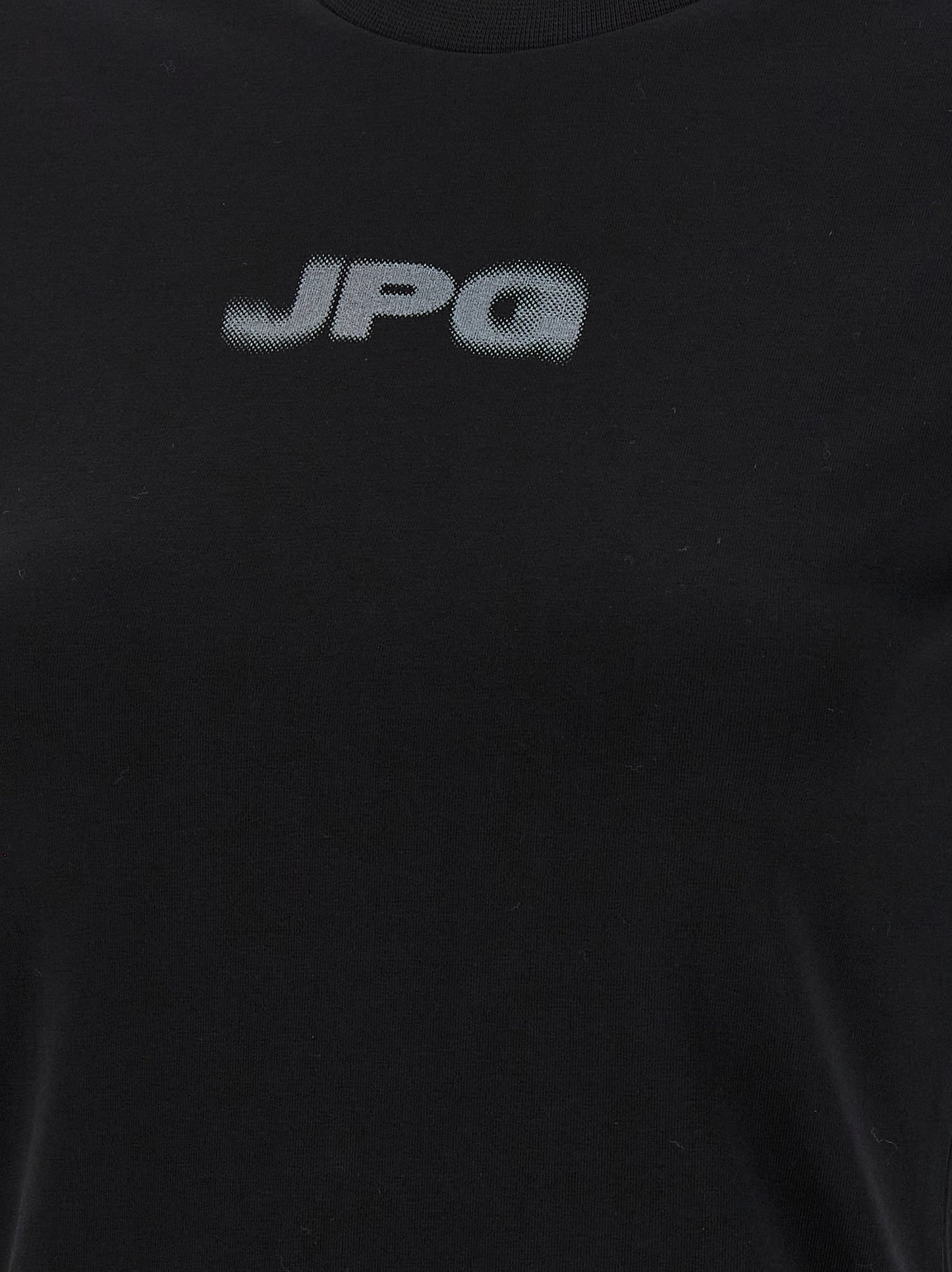 T-Shirt by Jean Paul Gaultier for women in stretch organic cotton black & print showcases a chic silhouette, artfully detailed with a chic and for a chic finish.