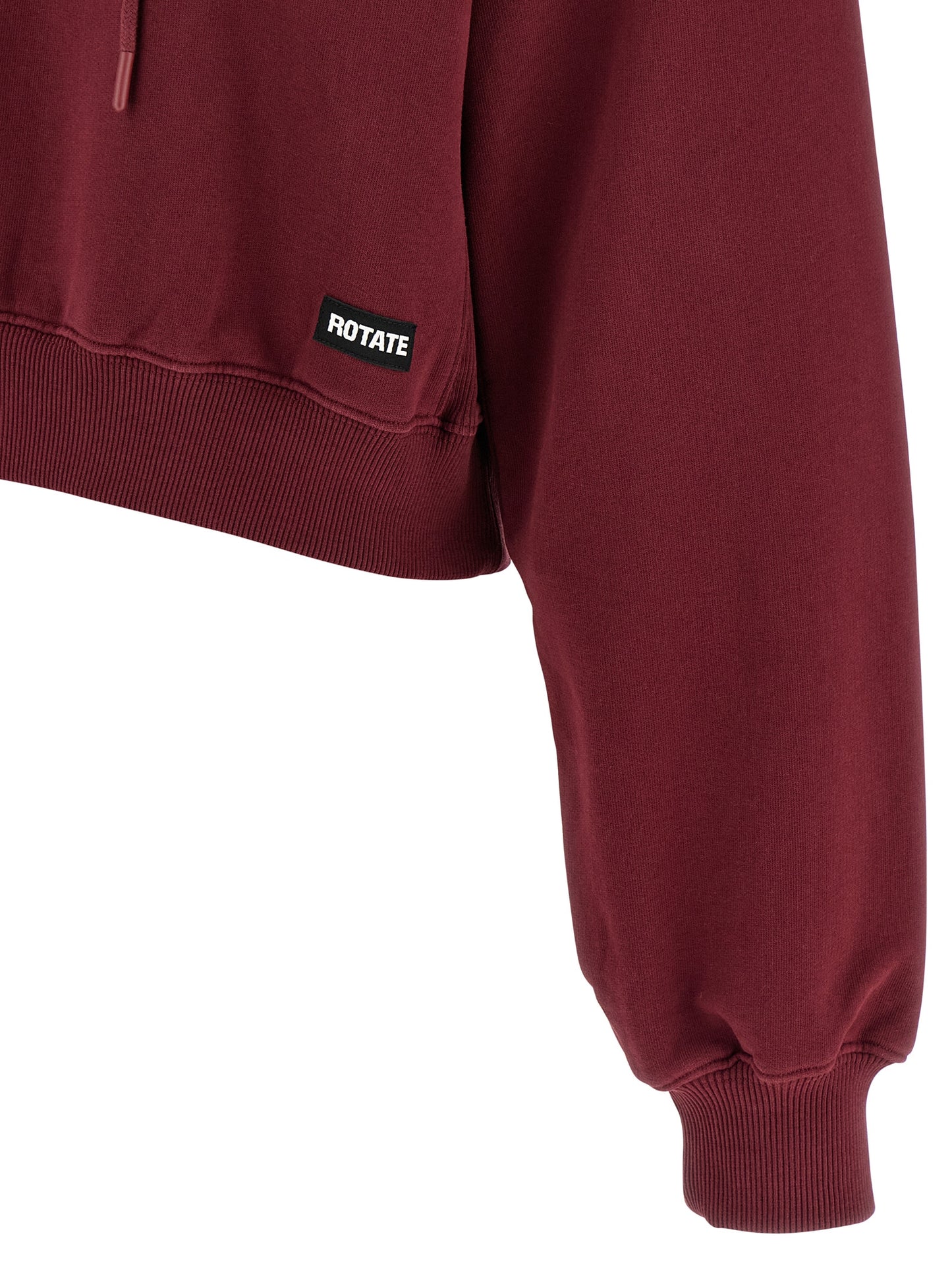 Sweatshirt Hoodie by ROTATE BIRGER CHRISTENSEN for women in cotton terry cloth bordeaux features an luminous silhouette, showcasing a sophisticated and for a truly luminous look.