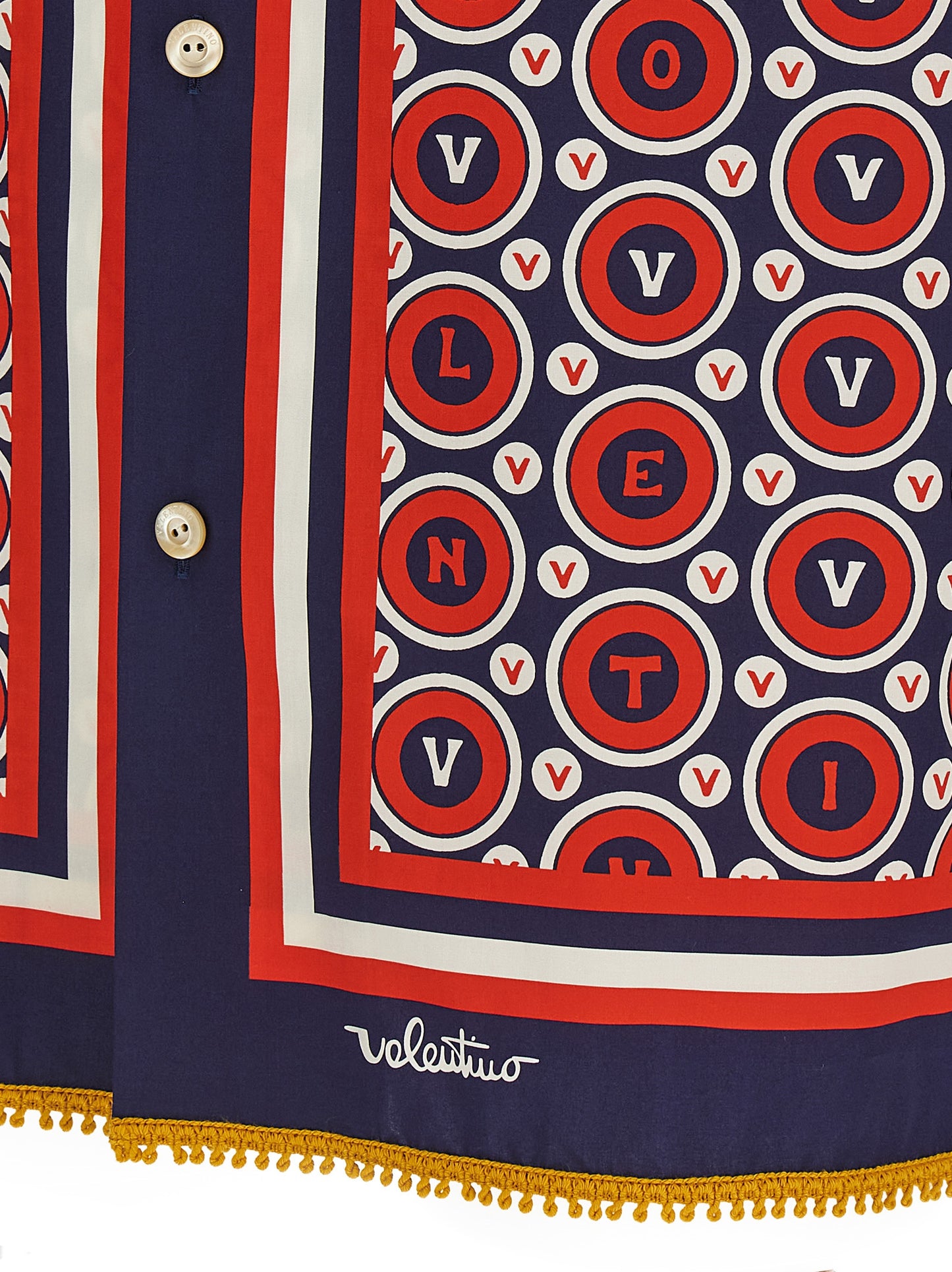 Shirt by Valentino Garavani for men in cotton multicolor & patterned showcases a sublime silhouette, artfully detailed with a sublime and for a sophisticated, sublime finish.