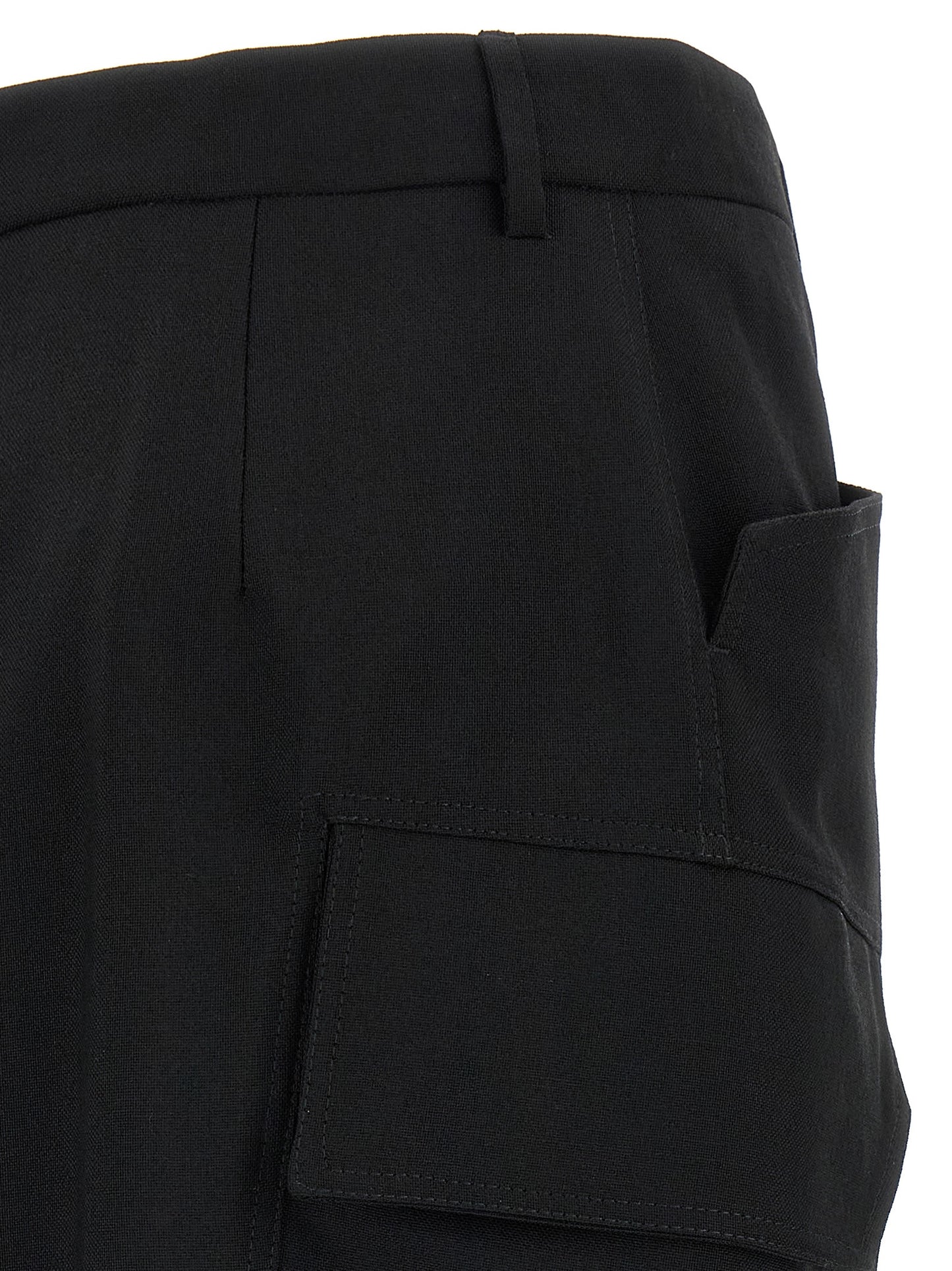 Skirt by Rick Owens for women in cupro wool black features an tailored silhouette, artfully capturing the essence of Women's Cupro Wool Midi Skirt in a sophisticated midi.