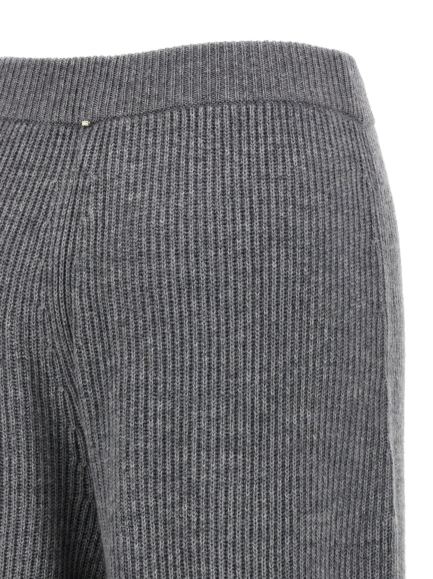 Trousers by Sportmax for women in cashmere gray presents a smart silhouette, meticulously detailed with a smart straight-leg & wide, a smart long, and a smart .