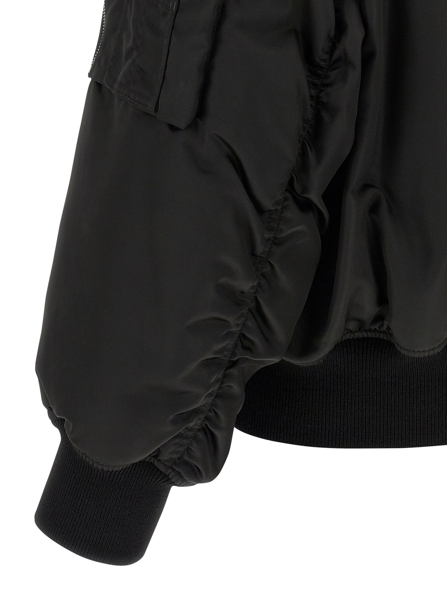 Saint Laurent Men's Nylon Viscose & Cotton Bomber Jacket - Black