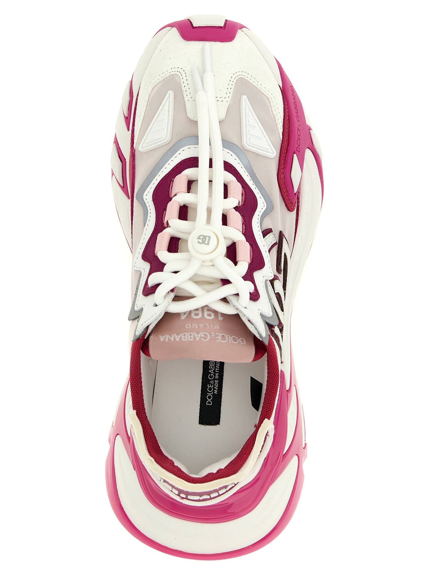Athletic Sneakers by Dolce & Gabbana for women in tu viscose polyamide suede leather fuchsia features an timeless silhouette from the Women's Athletic TU Viscose Polyamide Suede Leather Sneakers collection, showcasing a timeless athletic style for a timeless look.