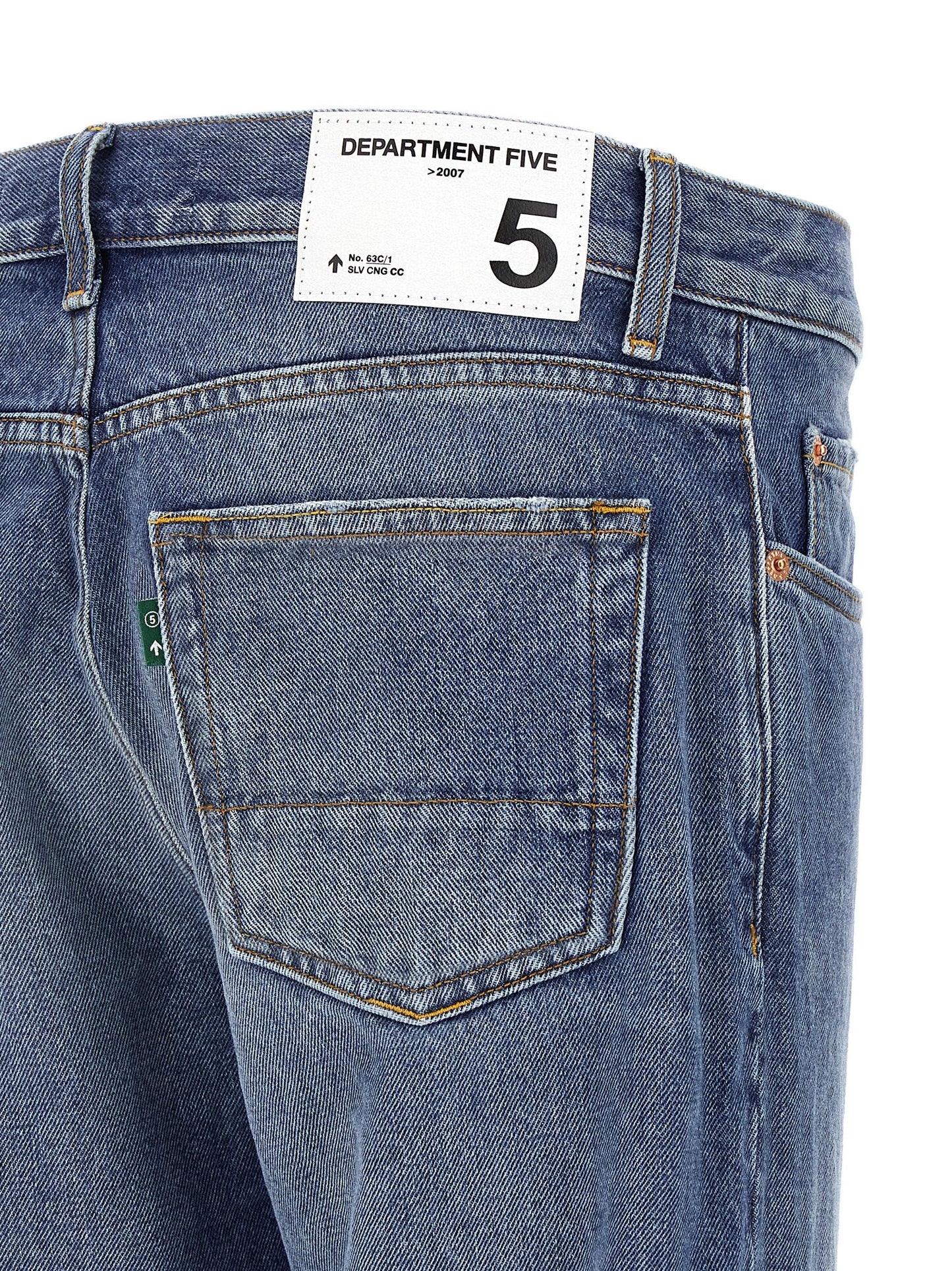 Jeans by Department 5 for men in denim cotton blue features a refined silhouette with a refined straight-leg, defined by a and a refined long for a refined finish.