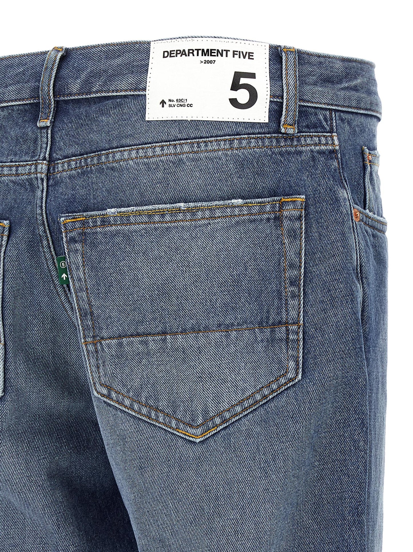 Jeans by Department 5 for men in denim cotton blue features an sartorial straight-leg & cropped and cropped with a cut for a sartorial finish.
