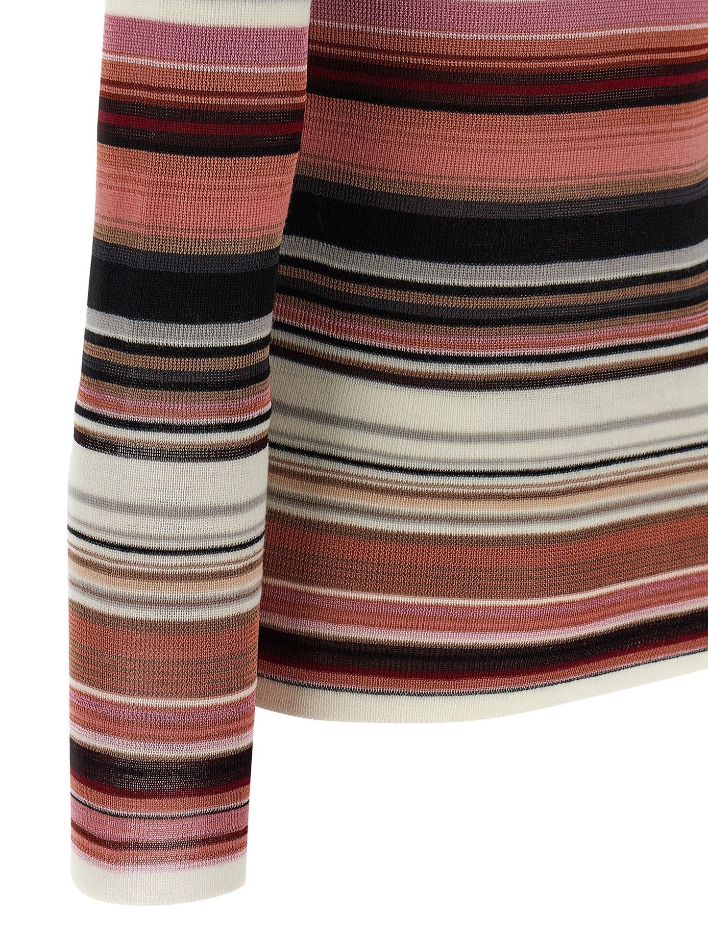 Cardigan by Missoni for women in wool & viscose multicolor, pink & striped features an crisp silhouette, showcasing a sophisticated and detail for a truly crisp finish.