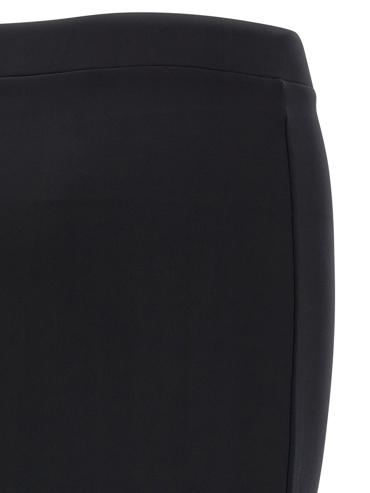 Skirt by Off-White for women in stretch polyamide black, white & print features an tailored silhouette, artfully capturing the essence of Women's Stretch Polyamide Midi Skirt in a sophisticated midi.