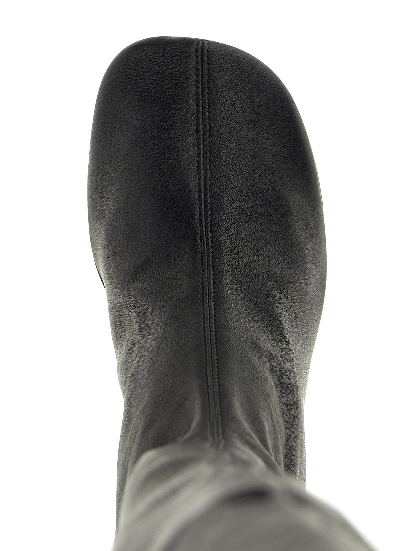 Over-The-Knee Boots by Jil Sander for women in nappa calf leather black features an avant-garde Women's Nappa Calf Leather Over-The-Knee Boots silhouette, defined by a sophisticated and a avant-garde .