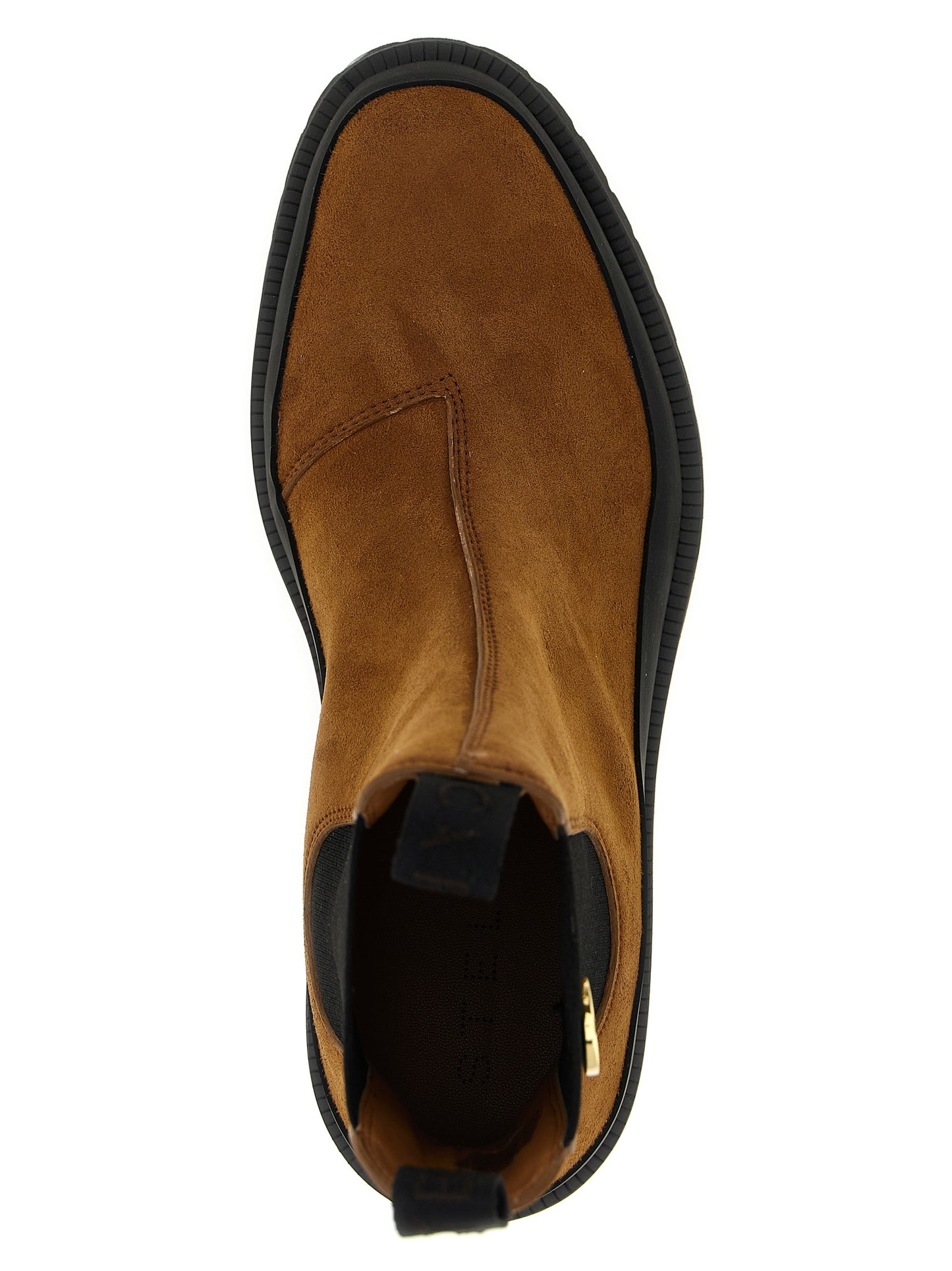 Ankle Chelsea Strap Boots by Stella McCartney for women in viscose silicone suede leather brown showcases a ergonomic silhouette from the Women's Viscose Silicone Suede leather Ankle Chelsea Strap Boots collection, featuring a ergonomic and a ergonomic .