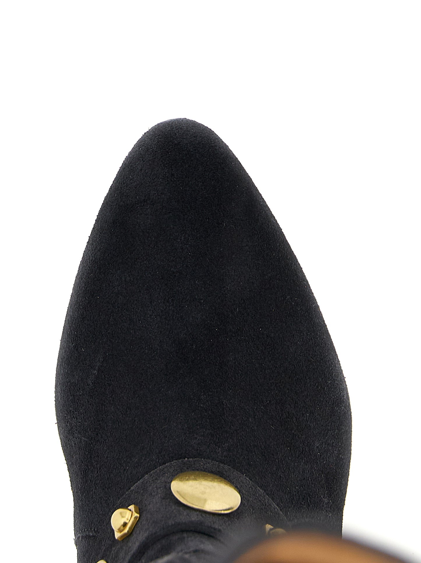 Over-The-Knee Strap Boots by Isabel Marant for women in bos taurus suede calfskin leather black features an high-performance silhouette, showcasing the sophisticated design of the Women's Bos Taurus Suede Calfskin Leather Over-The-Knee Strap Boots with a and a refined pointed toe style.