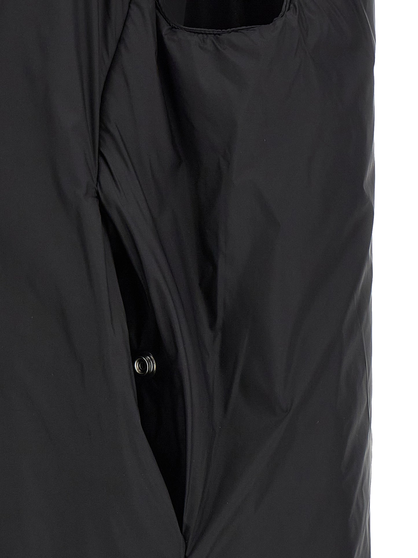 DRKSHDW Women's Padded Nylon Cotton Hooded Vest - Black