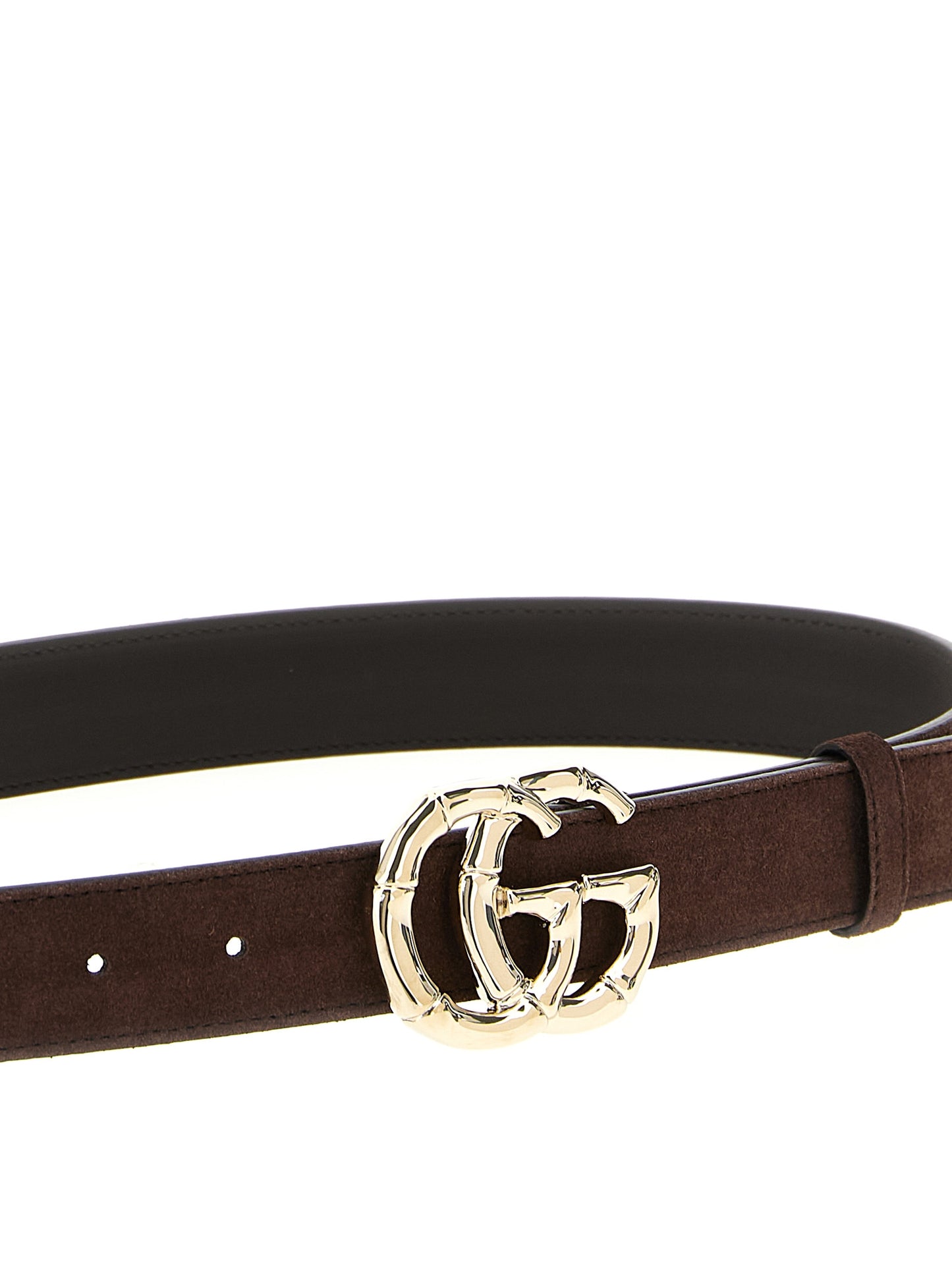 Belt by Gucci for women in bamboo & bos taurus suede calfskin leather brown features an distinguished design, perfectly showcasing the sophisticated craftsmanship of this distinguished Gg Marmont Bamboo & Bos Taurus Suede Calfskin Leather Belt.