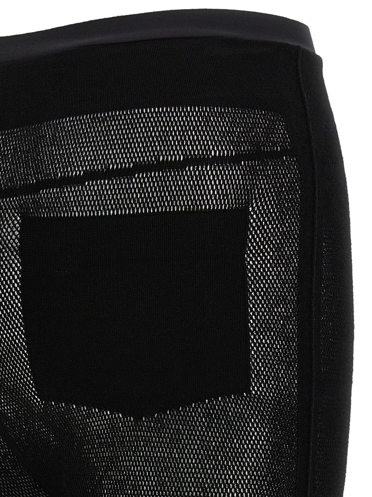 Activewear Leggings by Issey Miyake for women in polyurethane & nylon black & copper features a contemporary silhouette, showcasing advanced mesh-panels with a contemporary leggings, long, and .