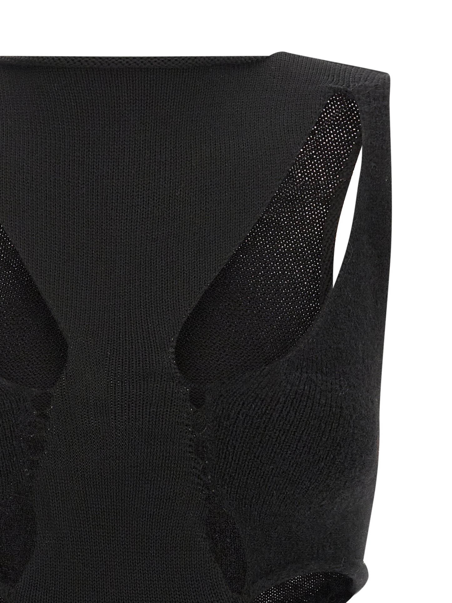 Tank Top by Rick Owens for women in wool black showcases a perennial silhouette, artfully detailed with a design and a perennial .