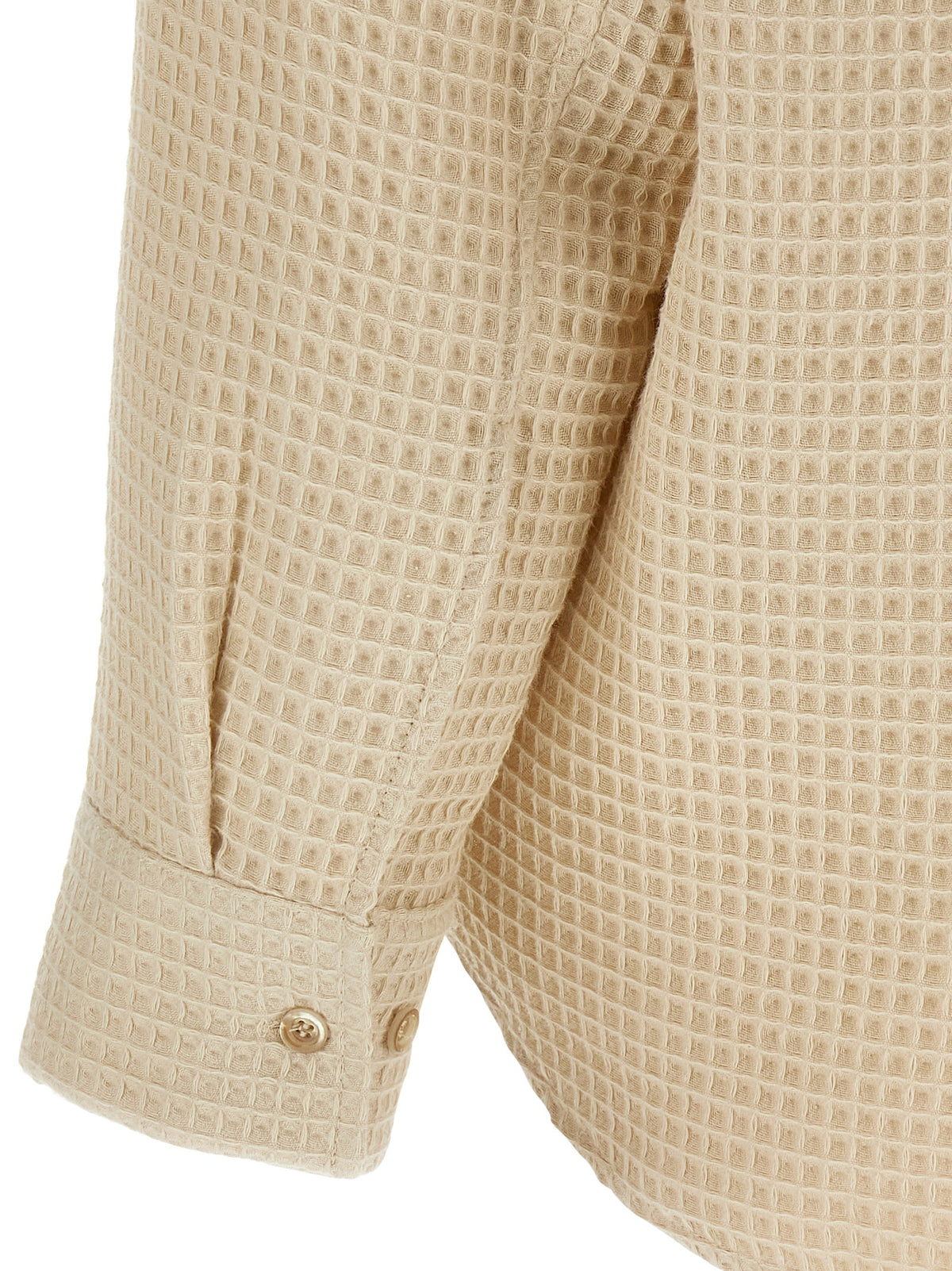 SÉFR Men's Relaxed Fit Wide Cotton Overshirt - Beige