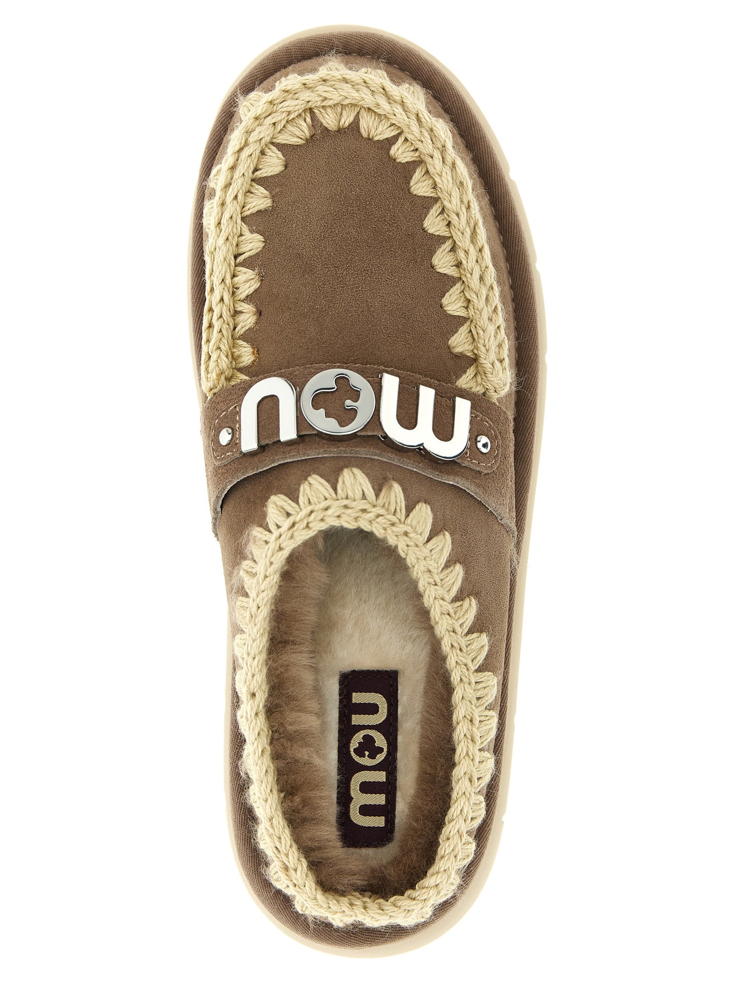 Clogs Flat Shoes by Mou for women in suede lambskin leather & fur brown showcases a enchanting silhouette as part of the Women's Suede Lambskin Leather & Fur Clogs Flat Shoes collection, defined by a enchanting and for a enchanting look.