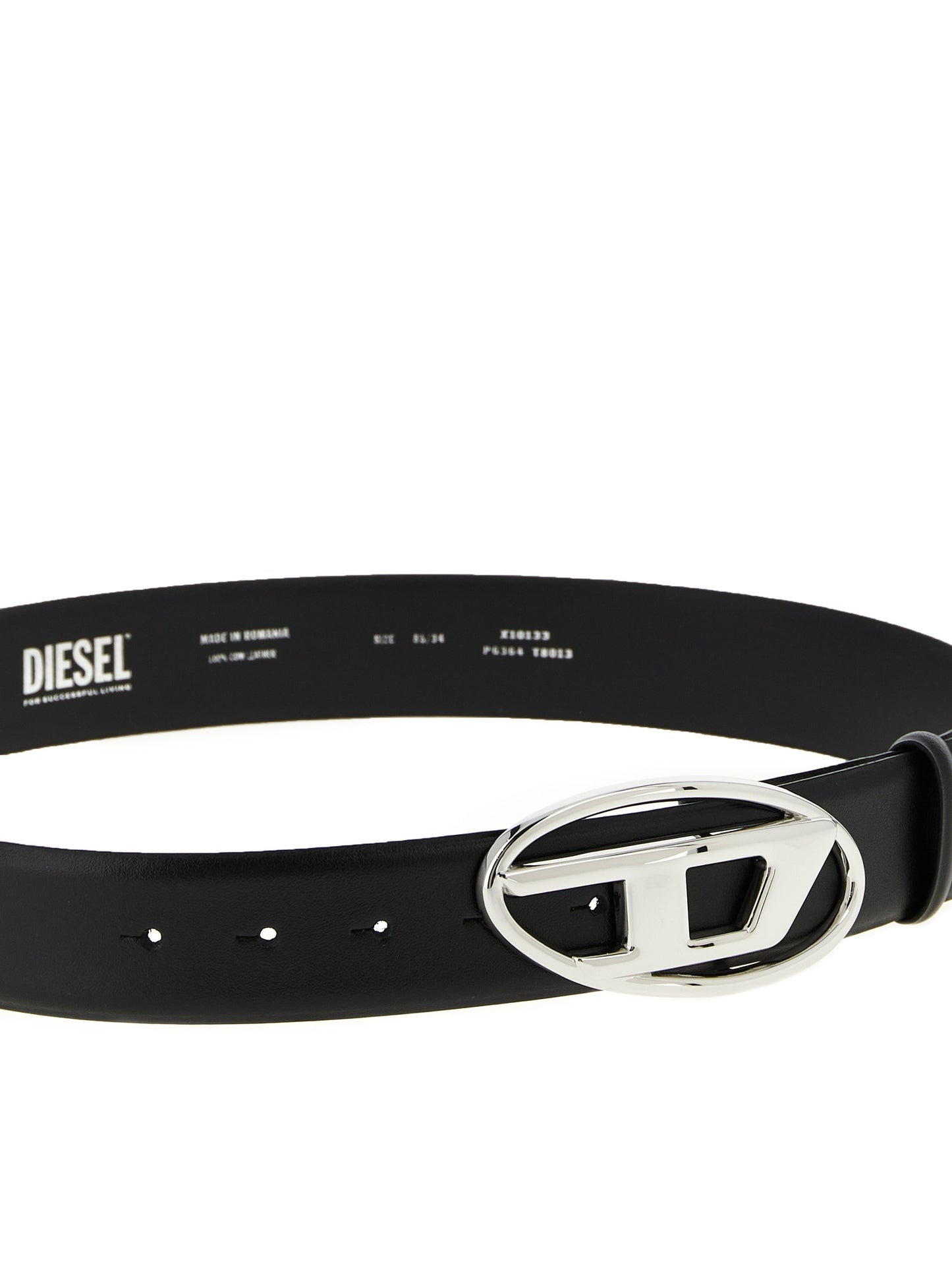 Belt by Diesel for men in polyethylene polyurethane leather black features a artisanal-chic design, artfully capturing the essence of the 1 Dr Polyethylene Polyurethane Leather Belt with a artisanal-chic finish.