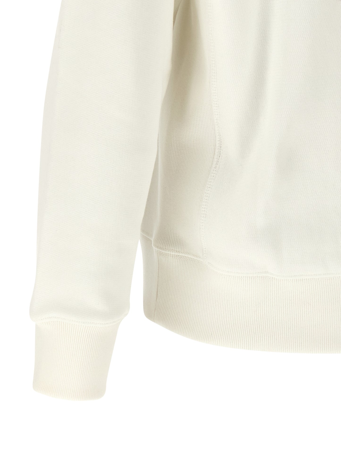 Sweatshirt Hoodie by Kenzo for women in cotton white features a slouchy chic silhouette, detailed with a slouchy chic and a signature for an elevated aesthetic.
