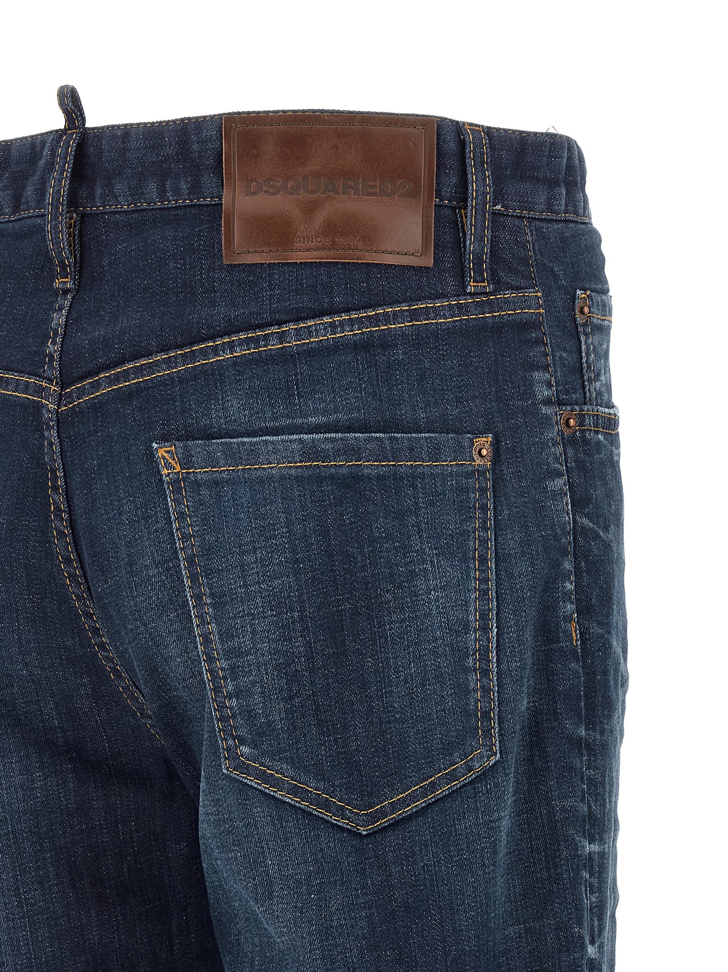 Dsquared² Men's Straight Leg Stretch Denim Cotton Jeans - Blue Signature