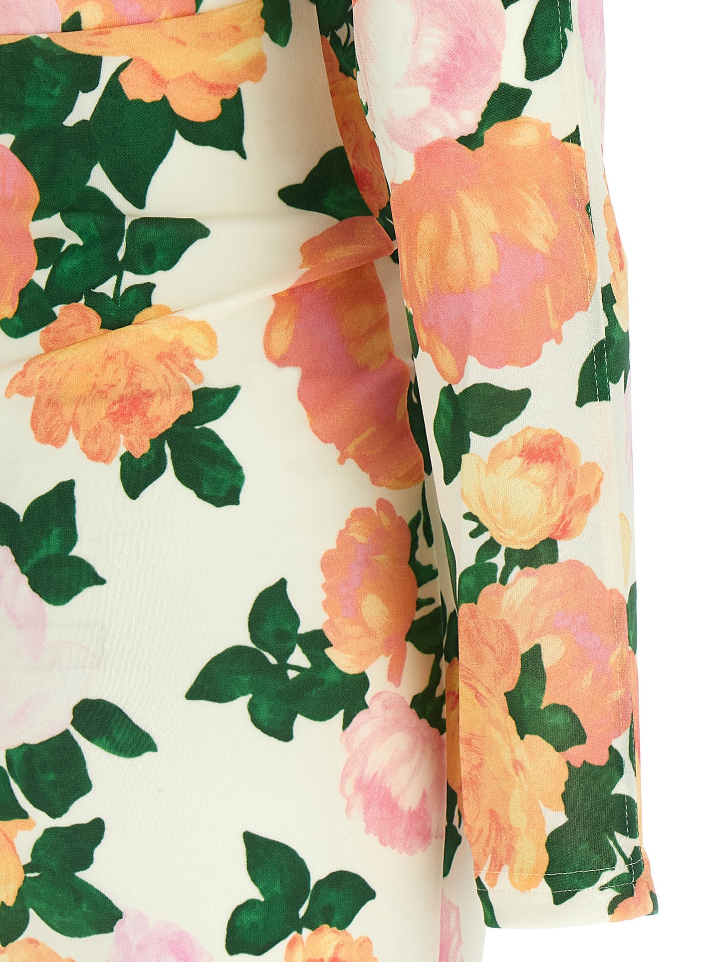 Dress by Stella McCartney for women in viscose multicolor, pink, floral & print features an eye catching silhouette with a sophisticated , elegant , and a refined short mini for a eye catching aesthetic.