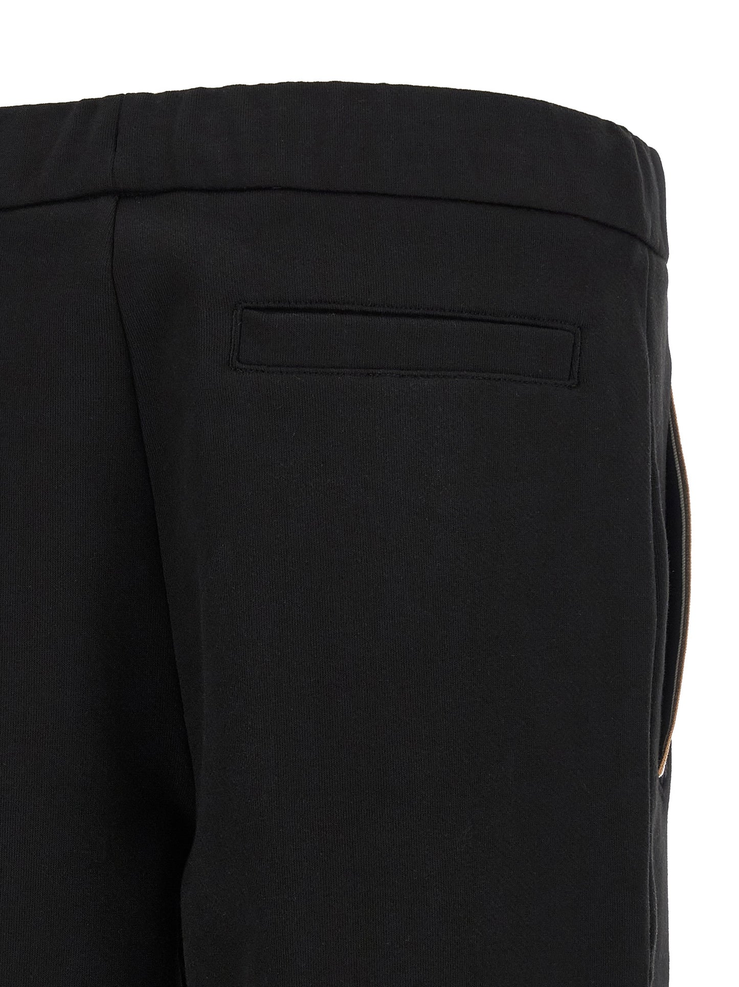 Joggers by Hugo Boss for men in cotton black & striped features an refined tailoring silhouette, showcasing a premium with a and long cut for a refined tailoring look.