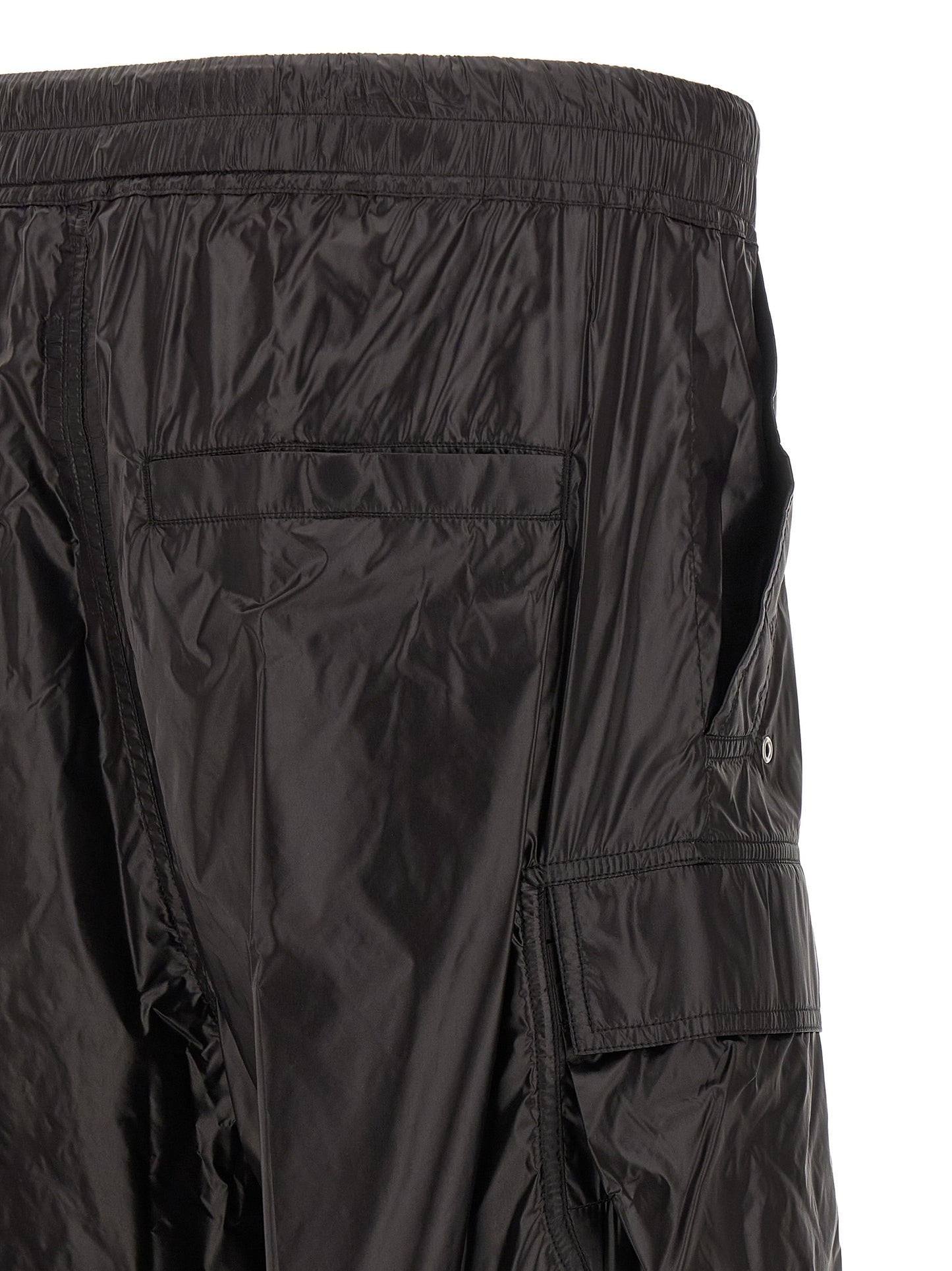 Cargo Pants by Rick Owens for men in nylon black features an stylish straight & wide with a long and , expertly finished with stylish utility detailing.
