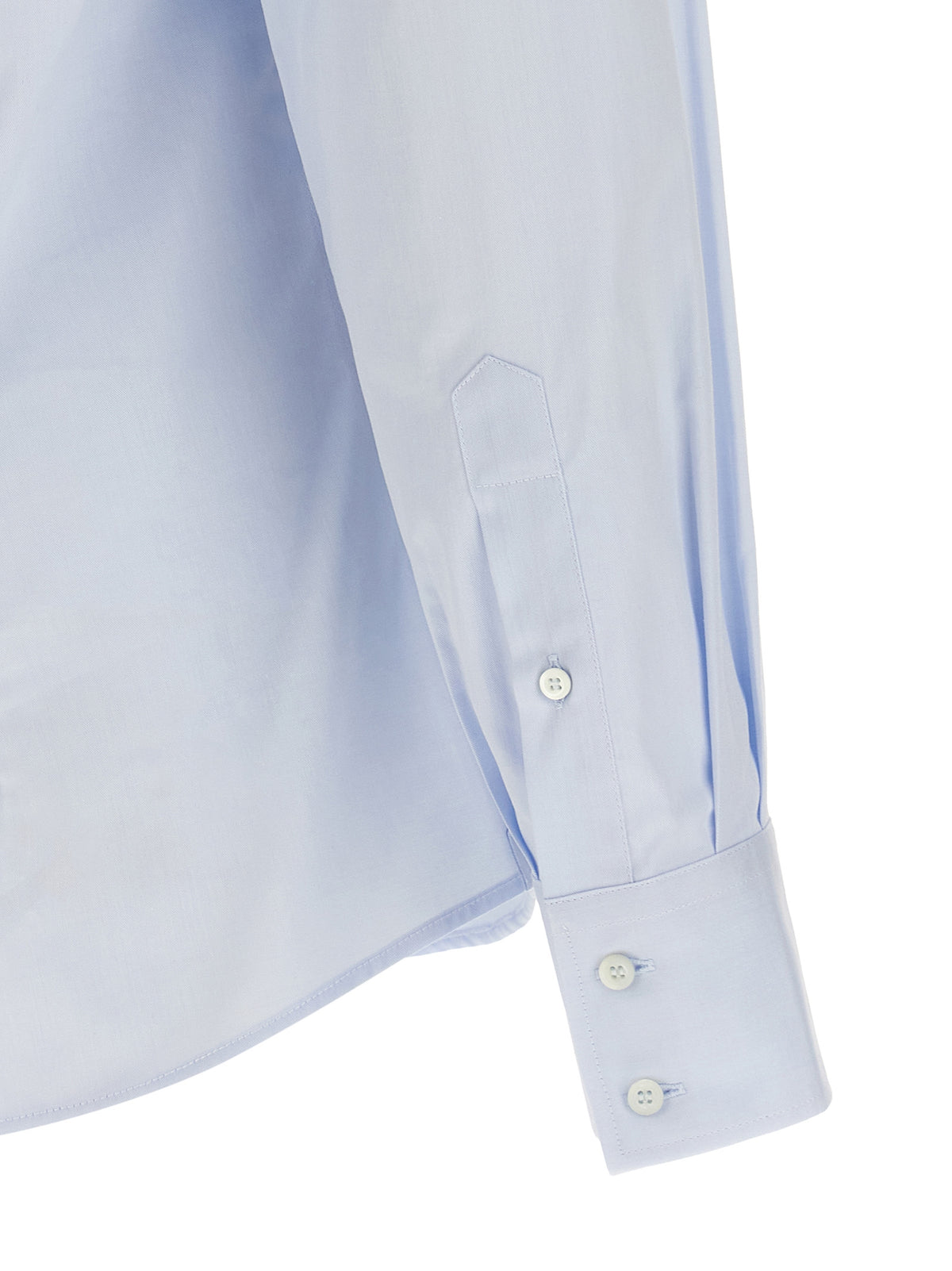 Brunello Cucinelli Crisp Men's Cotton Shirt - Light Blue
