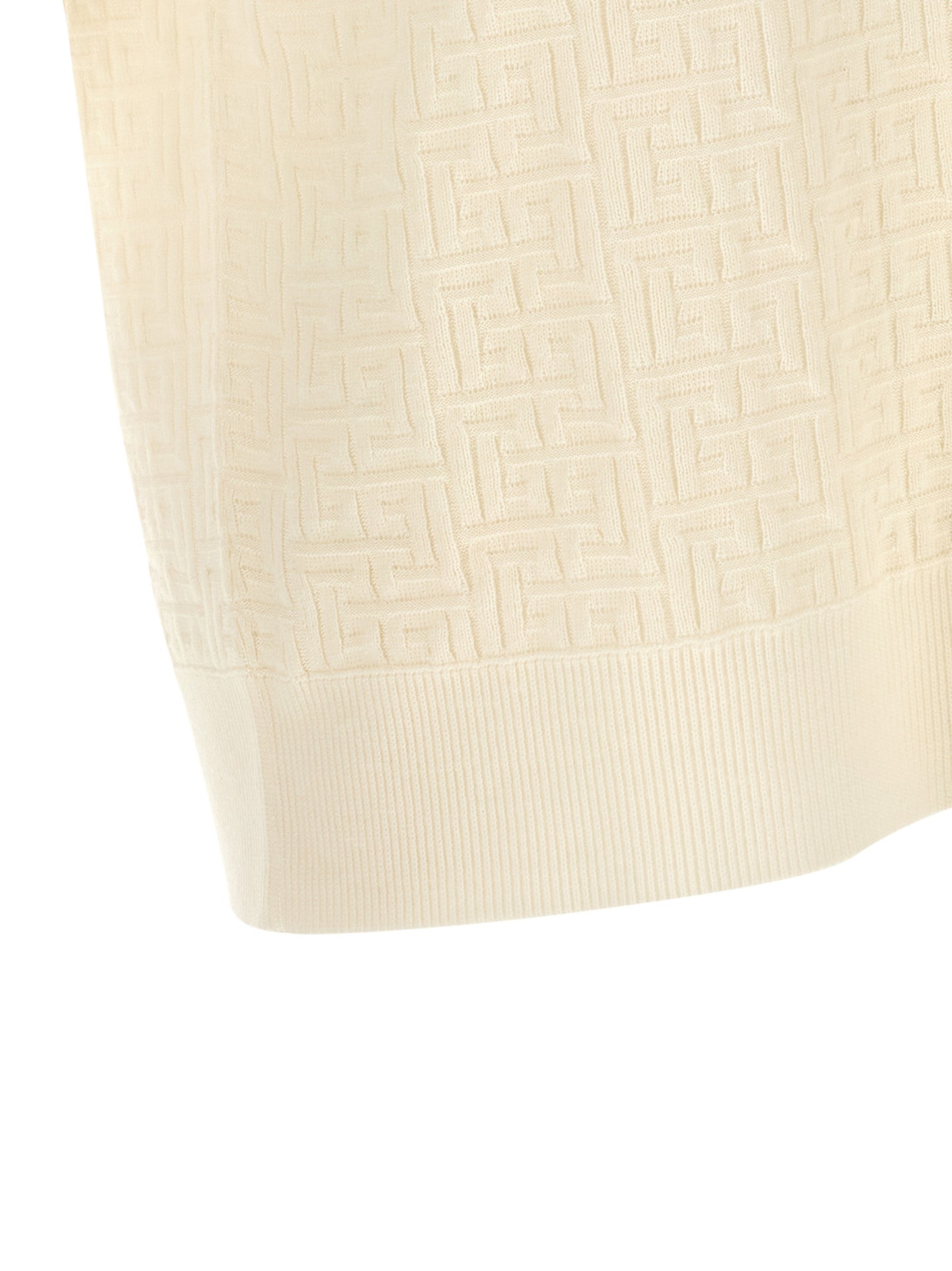 Polo Shirt by Balmain for men in polyamide linen & wool white, jacquard & monogram features a eye catching silhouette, showcasing a refined and for a eye catching finish.