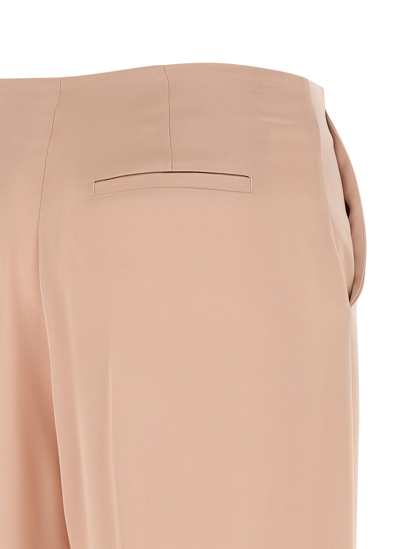 PINKO Women's Wide Polyester Satin Casual Pants - Multicolor Pink