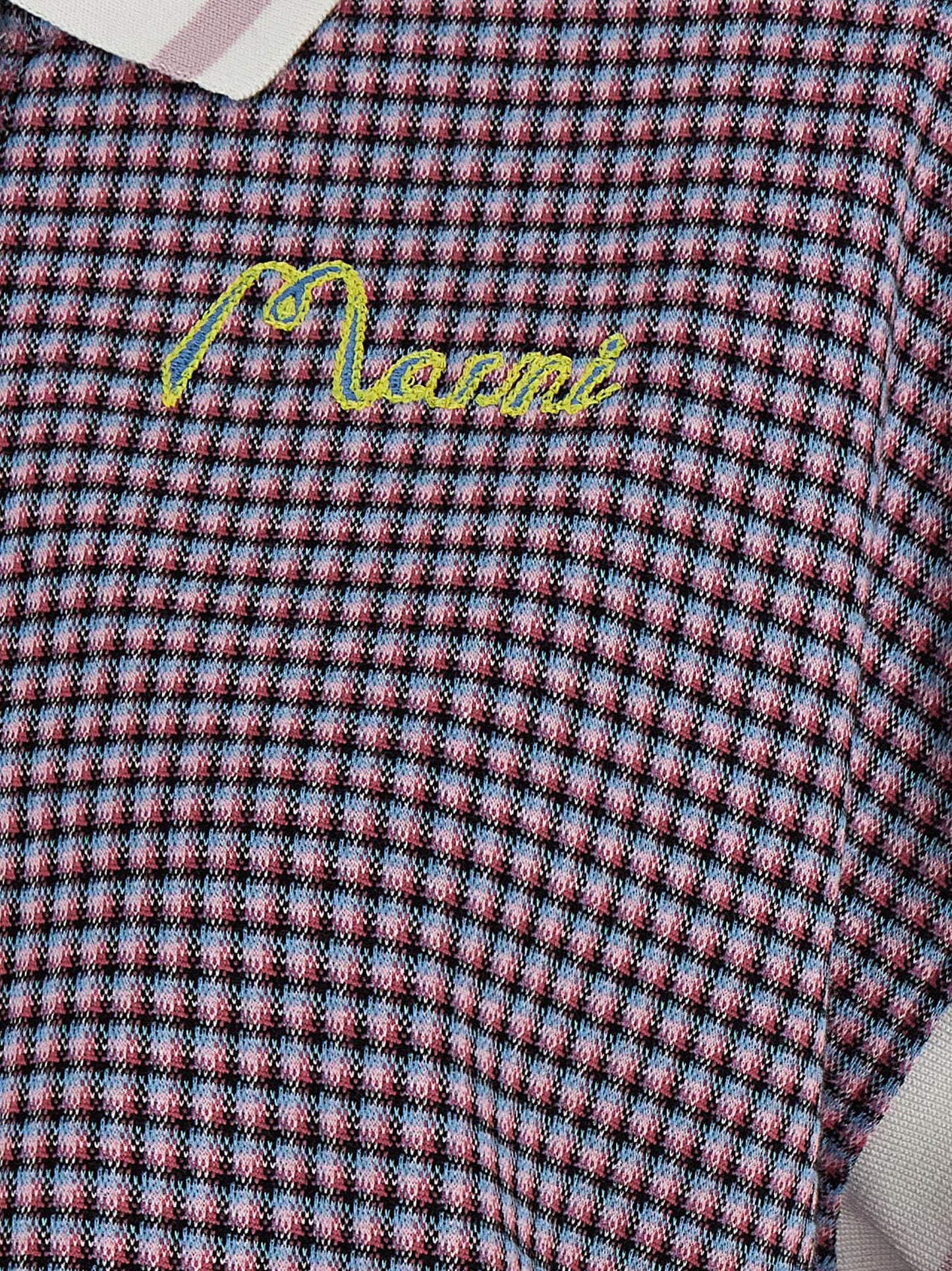 Polo Shirt by Marni for women in stretch polyamide viscose multicolor & patterned presents a crisp silhouette, artfully detailed with a crisp and crisp .
