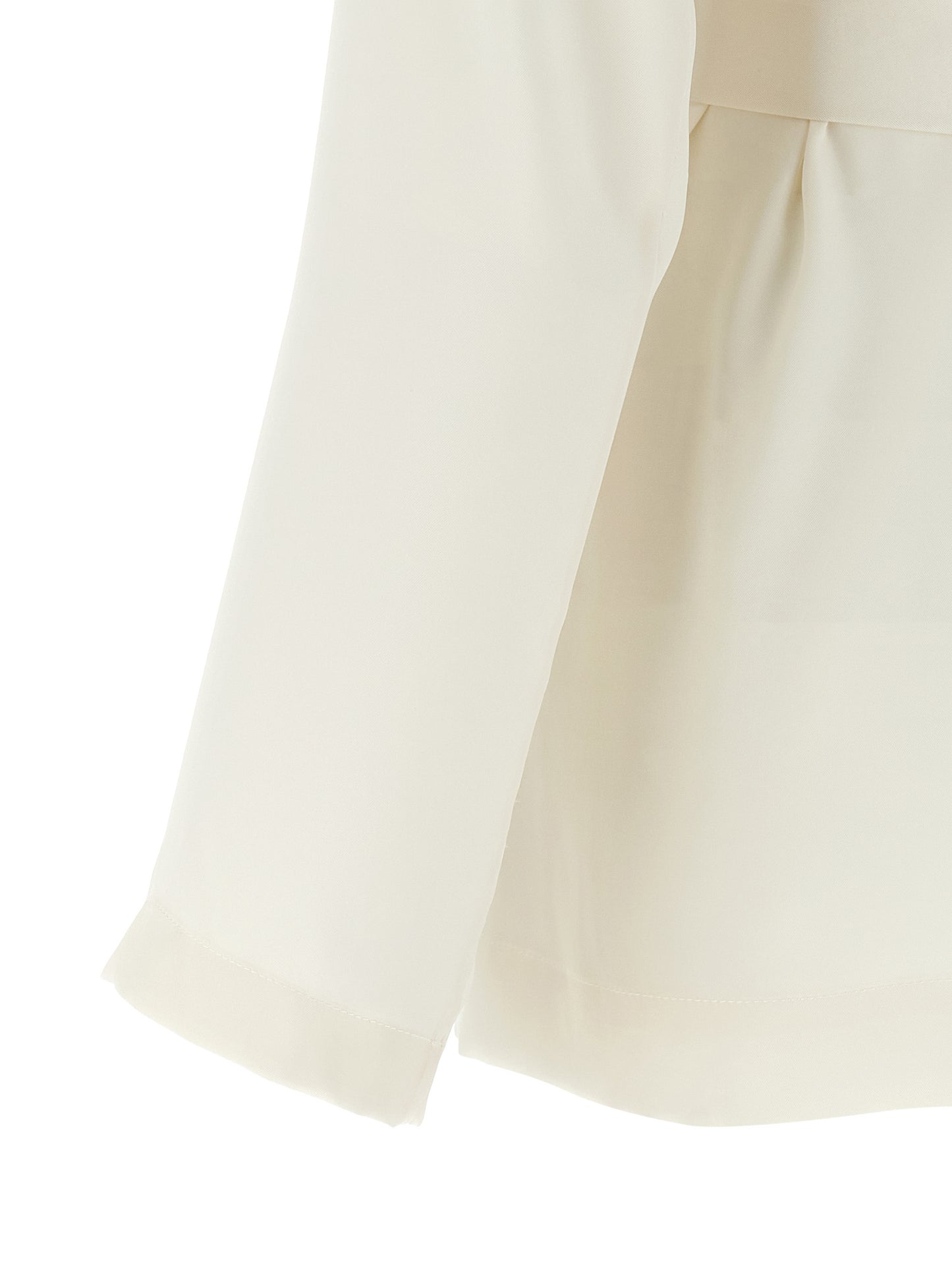 Blazer by P.A.R.O.S.H. for women in polyester white showcases a discerning silhouette, elegantly detailed with a sophisticated and premium for a truly discerning finish.