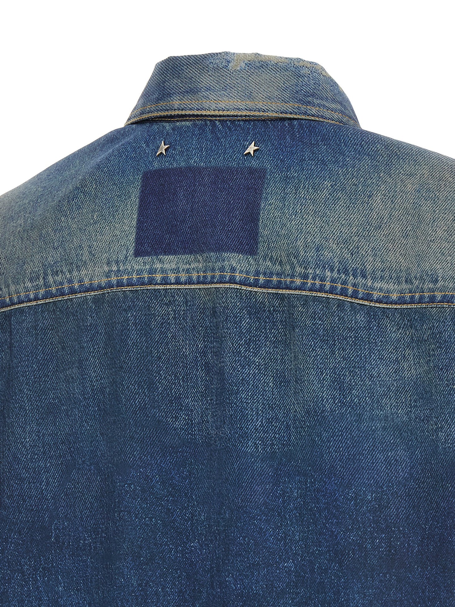 Blouse by Golden Goose for women in polyester blue & print features an architectural silhouette with a refined and elegant for a architectural look.