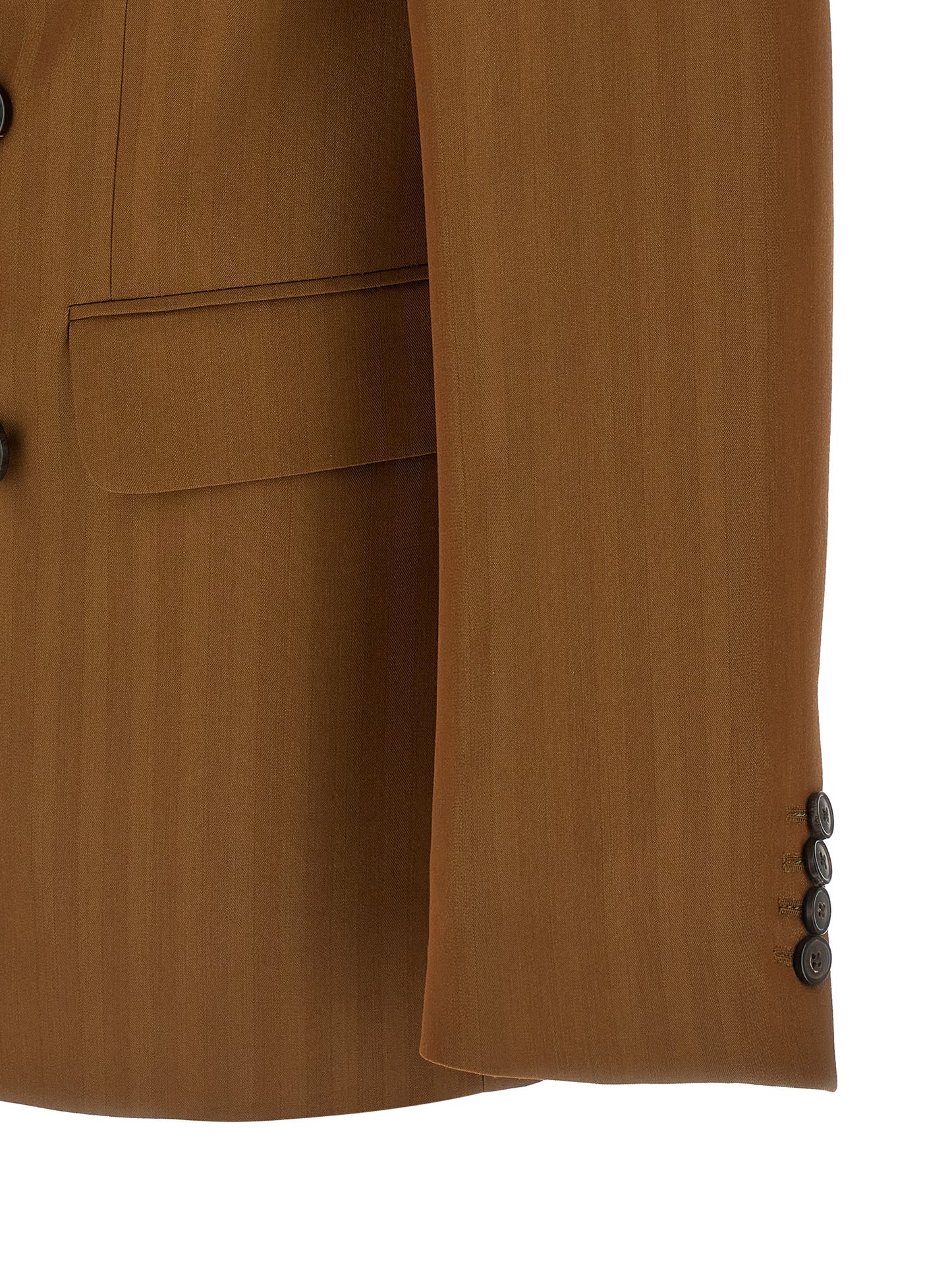 Blazer by Dries Van Noten for men in wool & viscose brown, patterned & pinstripe features an crisp silhouette with sophisticated and a crisp for a truly crisp finish.