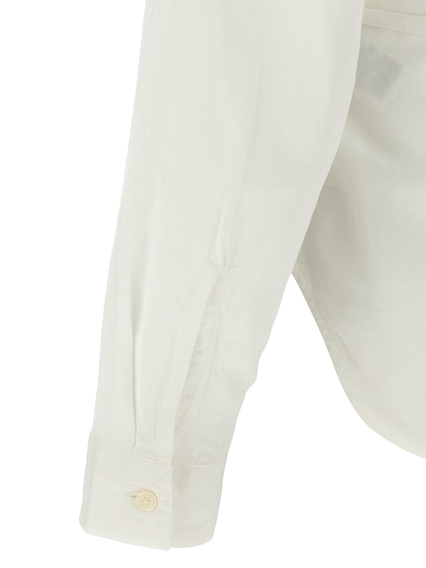 Blouse by Diesel for women in viscose modal & linen white features an architectural silhouette with a refined and elegant for a architectural look.