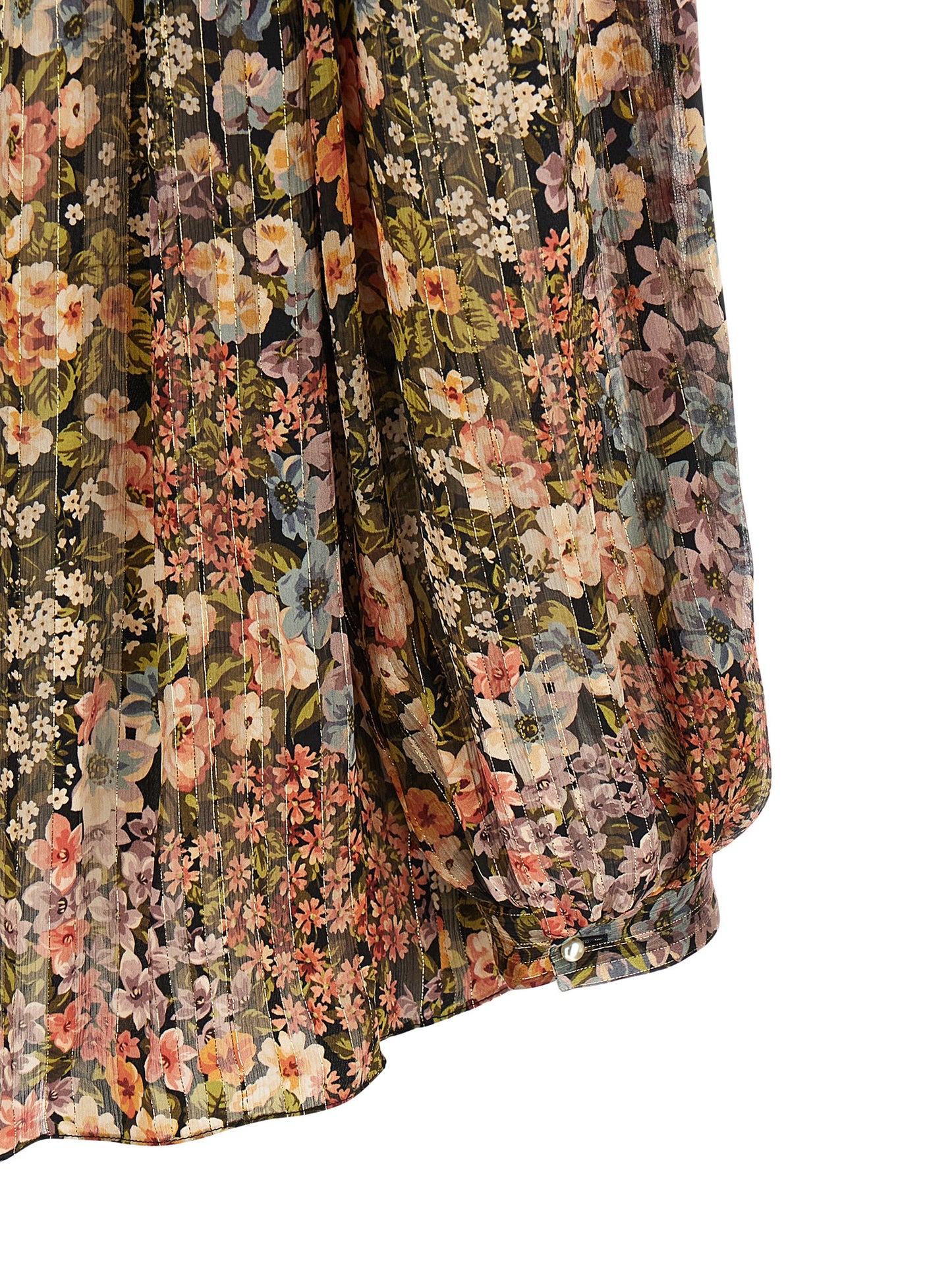 Valentino Garavani Women's Metallized Fiber & Silk Blouse - Multicolor Transparent Print