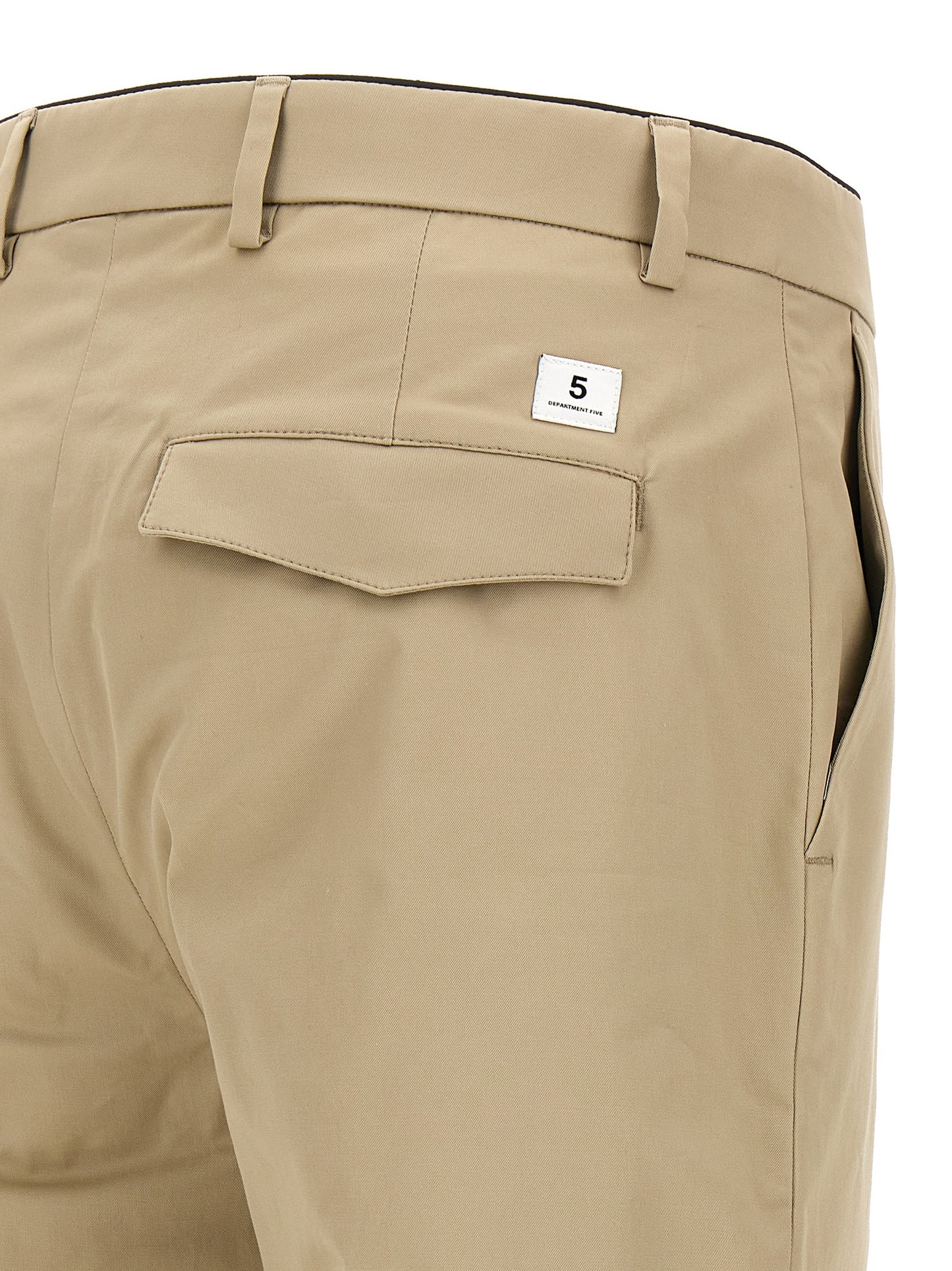 Trousers by Department 5 for men in stretch cotton beige features a sculptural silhouette, showcasing a sculptural cropped and cropped with a sophisticated for a sculptural finish.