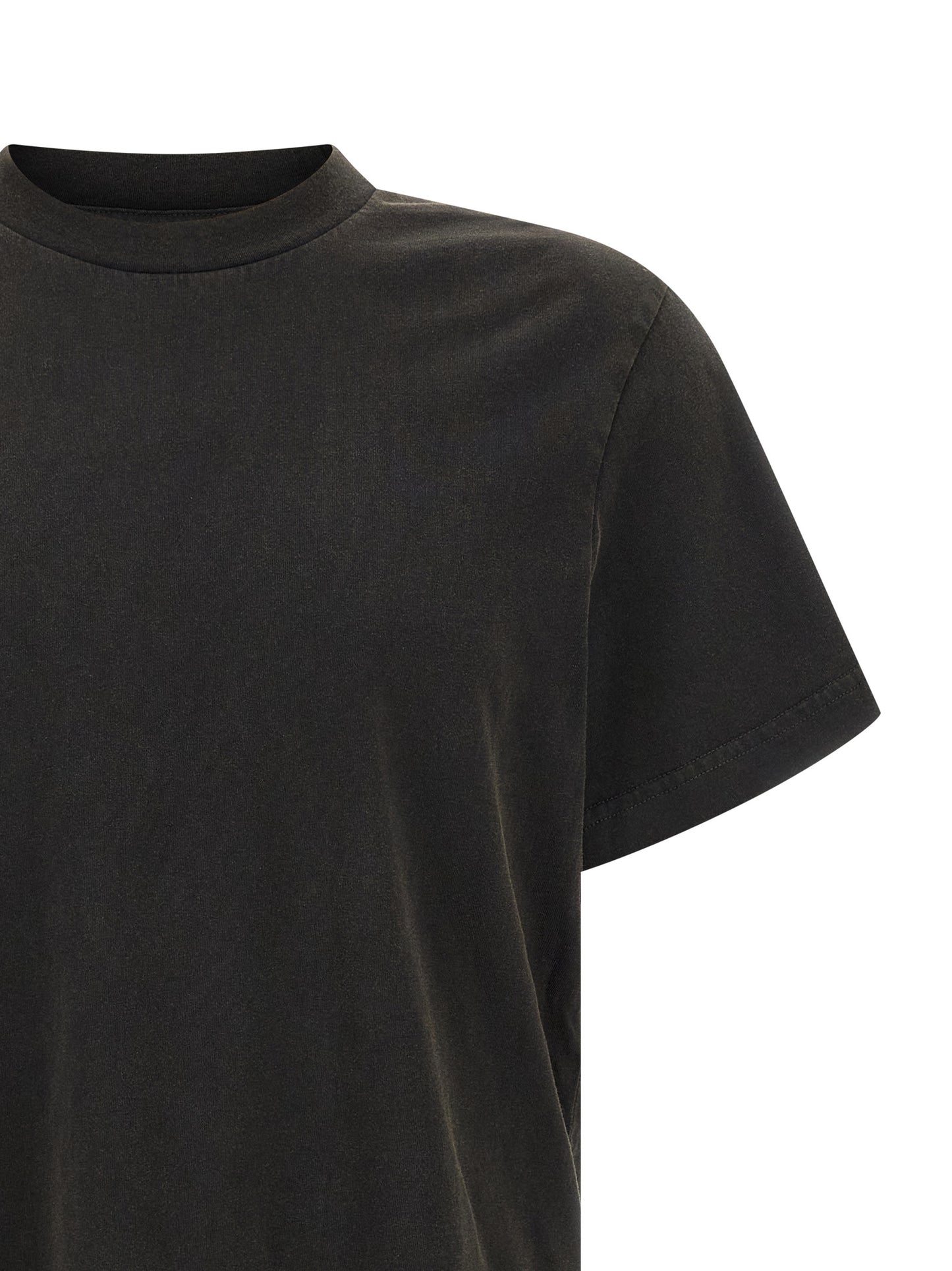 T-Shirt by Entire Studios for men in cotton gray features an edgy silhouette, meticulously detailed with a sophisticated and crew neckline for a truly edgy finish.
