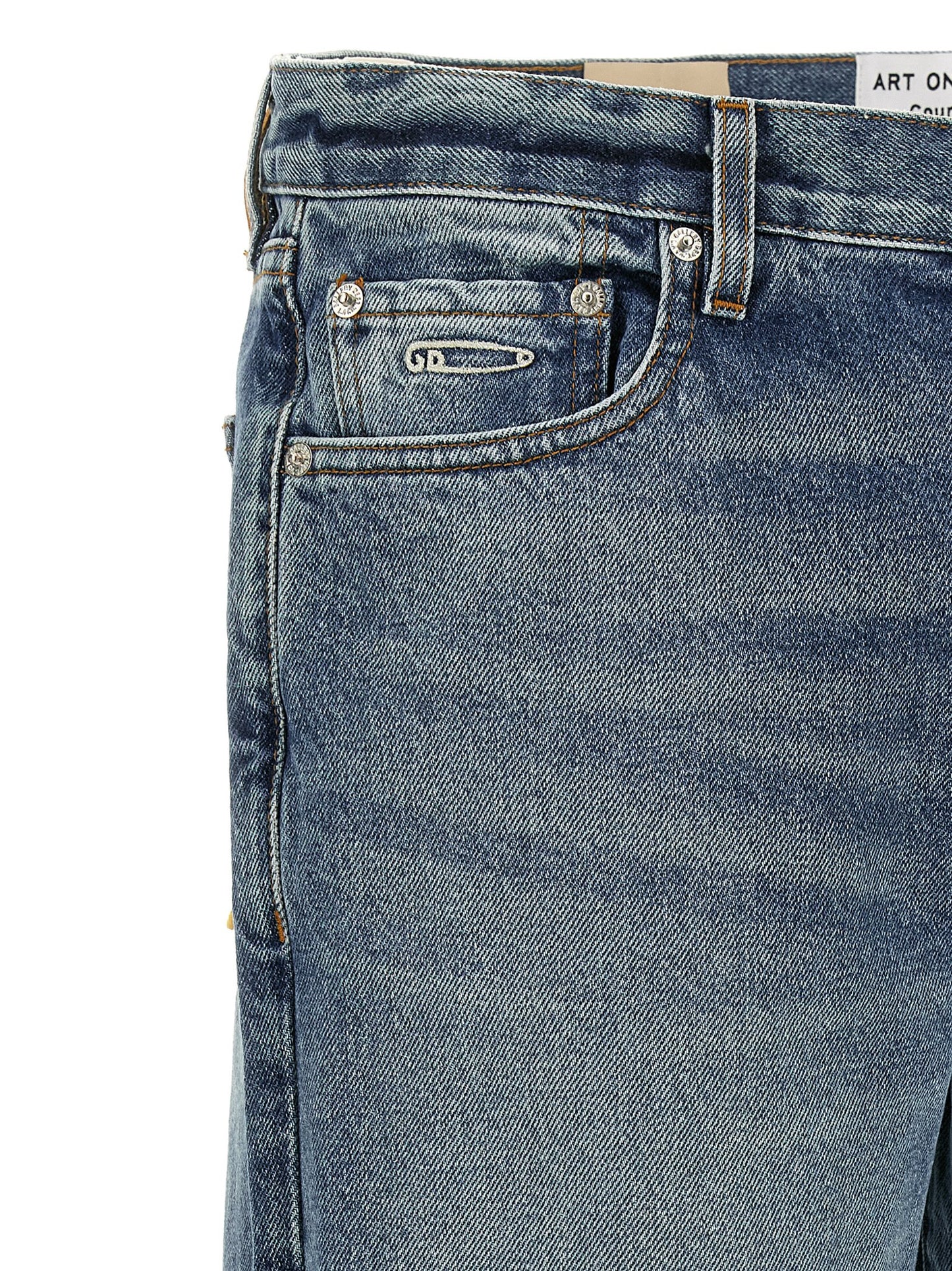 Jeans by GALLERY DEPT. for men in cotton denim blue features an refined tailoring silhouette, showcasing a premium straight-leg & wide with a and long cut for a refined tailoring look.