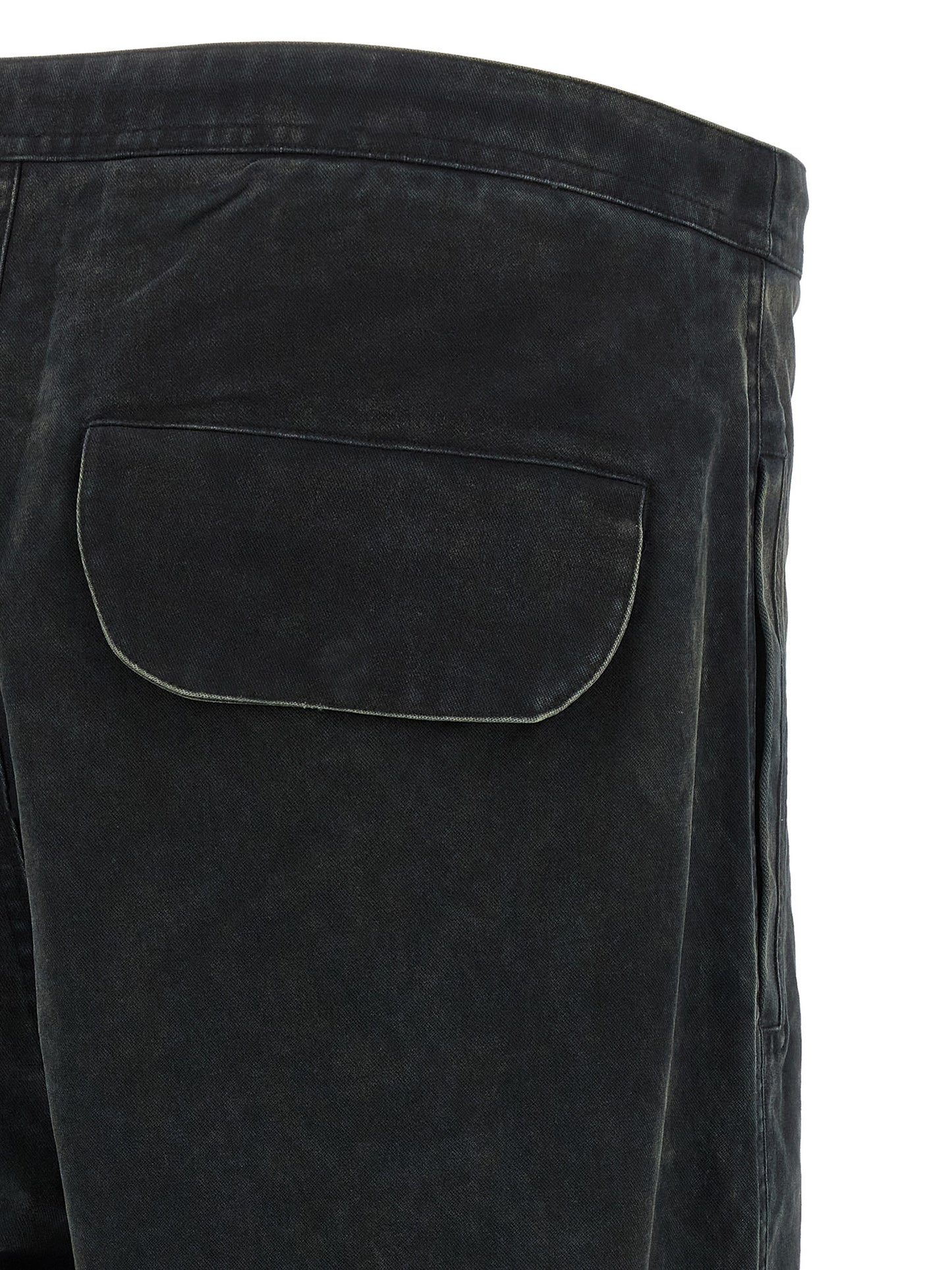 Cargo Pants by Entire Studios for men in cotton black presents a on trend silhouette, artfully finished with a on trend straight & wide, long, and for a sophisticated look.