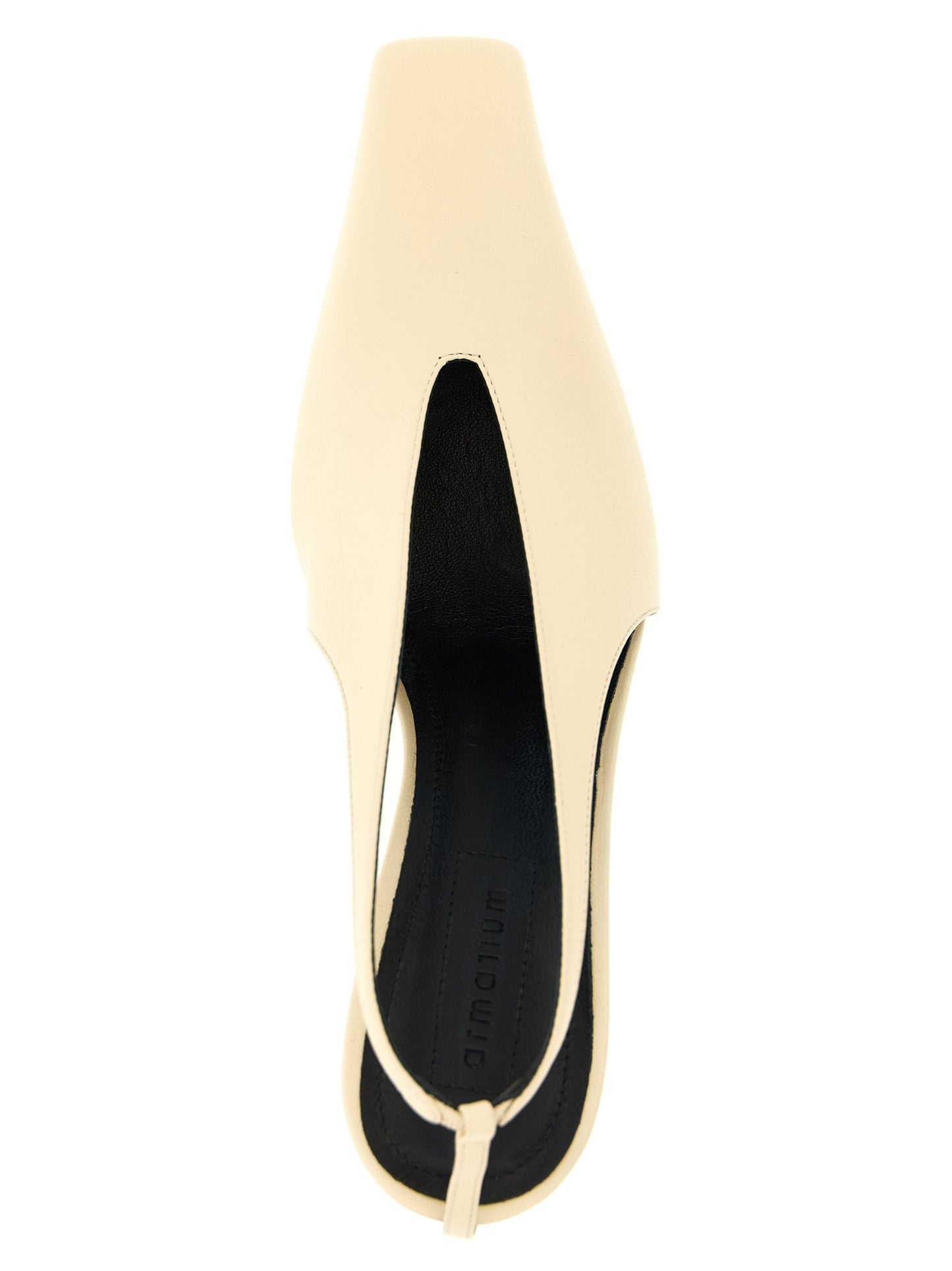 Armarium Women's Nappa Lambskin Leather High-Heel Slingback Pumps Heels - Beige Natural