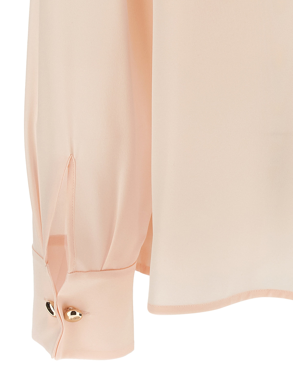 Max Mara Women's Long-Sleeve Crew Neck Silk Blouse - Multicolor Pearl Pink Patterned
