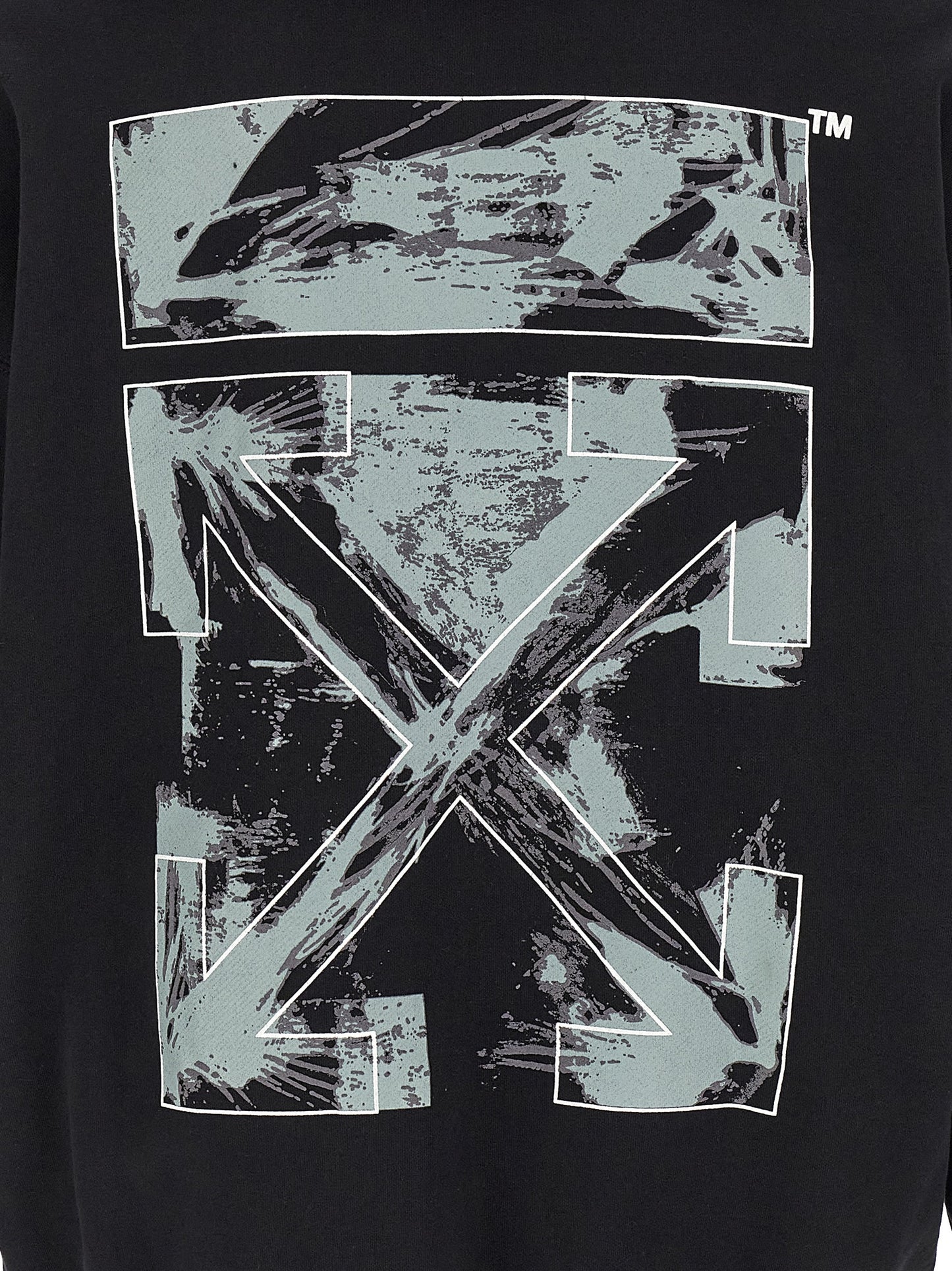 Sweatshirt Hoodie by Off-White for men in cotton black, white & print features an luminous silhouette, showcasing a sophisticated and for a truly luminous look.