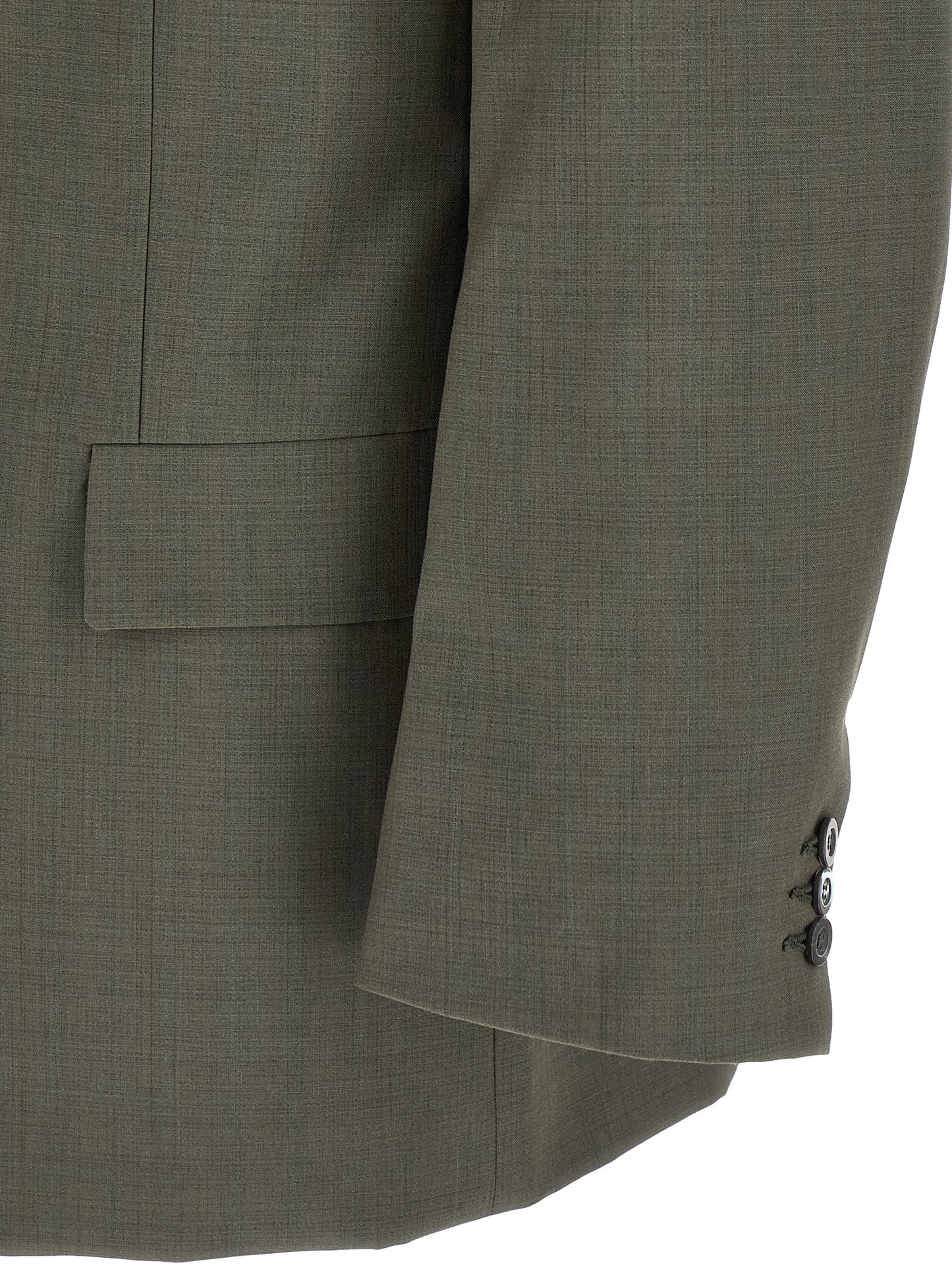 Blazer by Magliano for men in plush silk viscose & virgin wool bicolour, green & pearl features an sartorial silhouette, showcasing a sophisticated and sartorial for a truly sartorial finish.