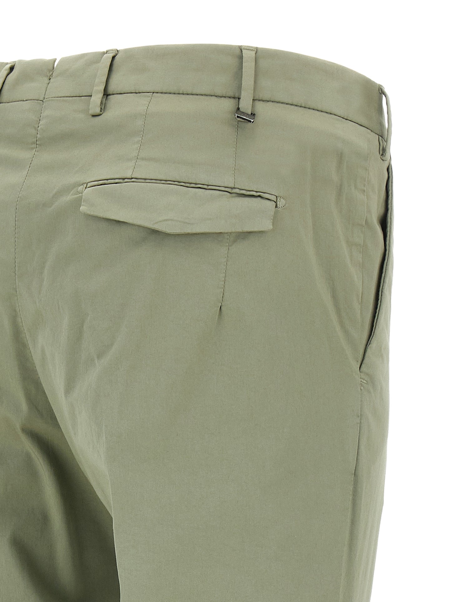 Trousers by PT Torino for men in stretch cotton bicolour & green features an on trend silhouette, showcasing a sophisticated with a long and mid rise for an on trend finish.