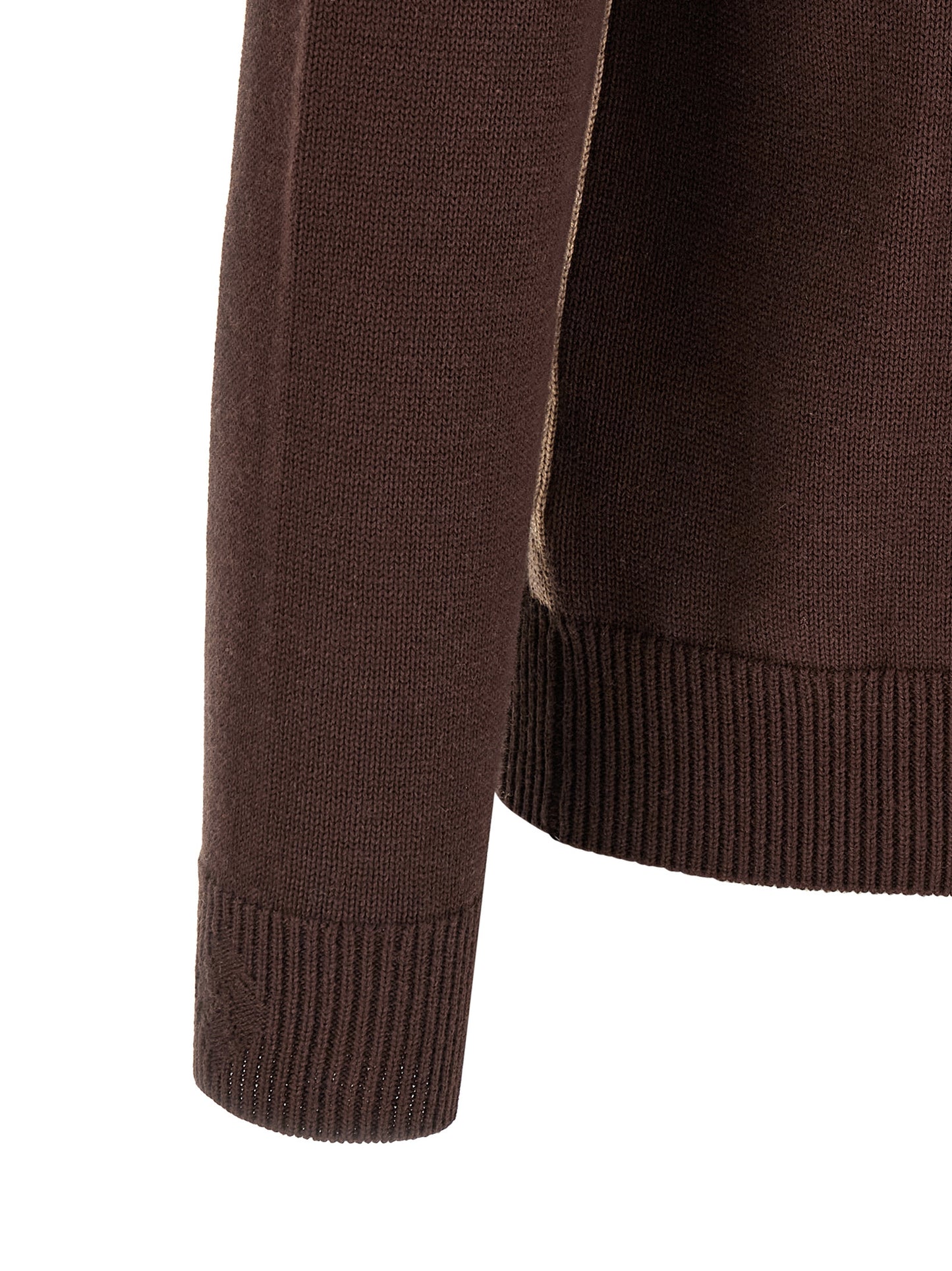 Cardigan by Ballantyne for men in cashmere cotton blend brown, patterned, argyle & jacquard features a nuanced silhouette with a refined and nuanced detailing for a sophisticated look.
