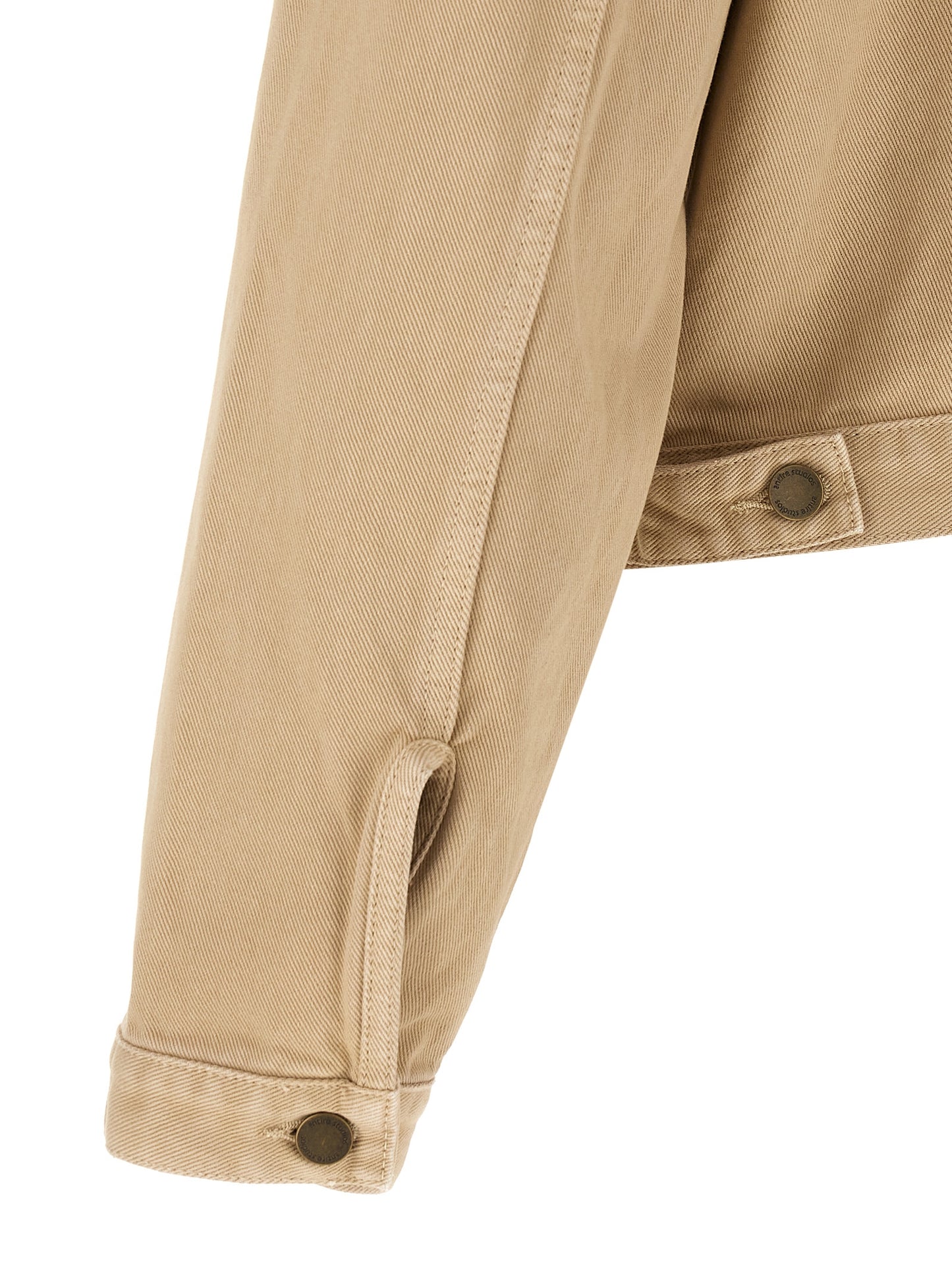 Trucker Jacket by Entire Studios for men in denim cotton beige features an contemporary silhouette, showcasing a sophisticated and contemporary pockets & insulated for a truly refined look.