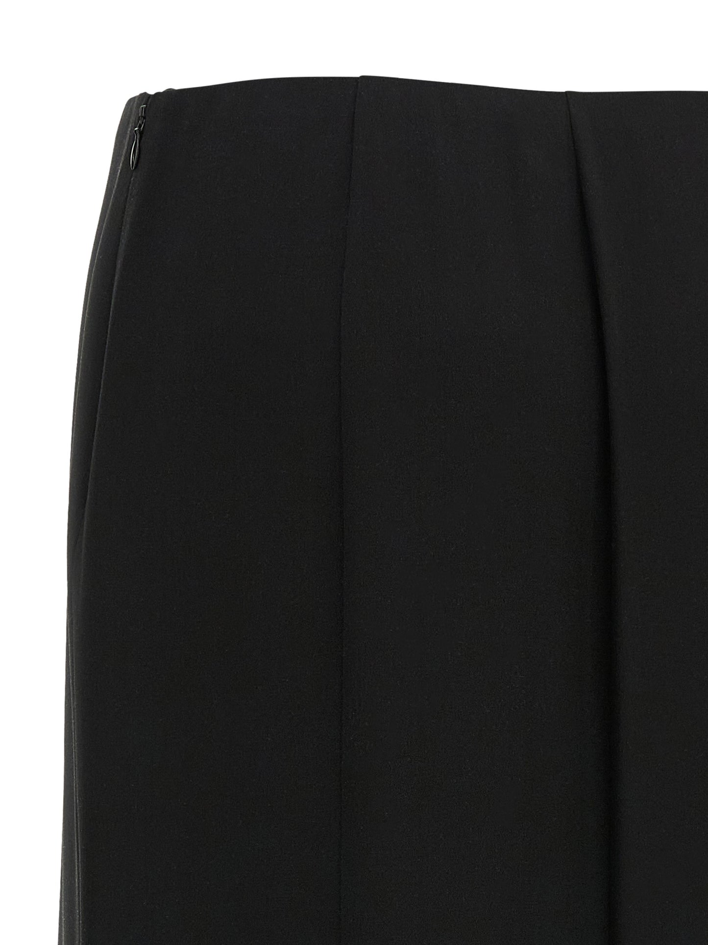 Skirt by Valentino Garavani for women in silk black features a sublime silhouette, showcasing the sublime design of the Women's Flared Asymmetrical Silk Midi Skirt in a sophisticated midi.